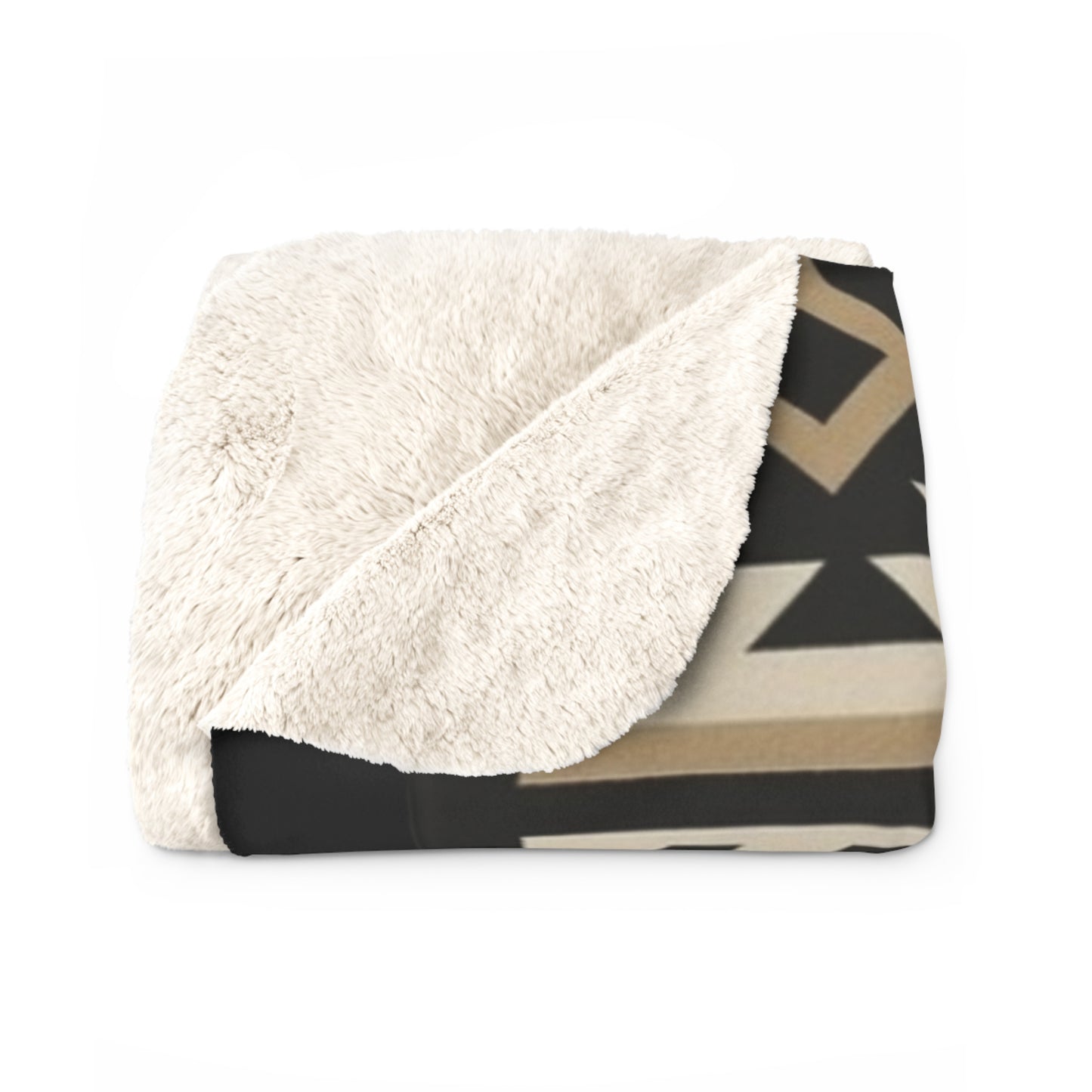 Wanda Sherpa Fleece Blanket - Modern Tribal Design, Perfect for Home Decor, Gift for Him/Her, Winter Warmth, Beach Blanket