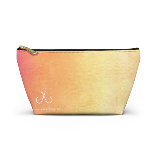 Pink To Orange Ombre Vibrant Gradient Accessory Pouch | Makeup Bag, Travel Organizer, Gift for Her, Beach Essentials, Stylish Storage