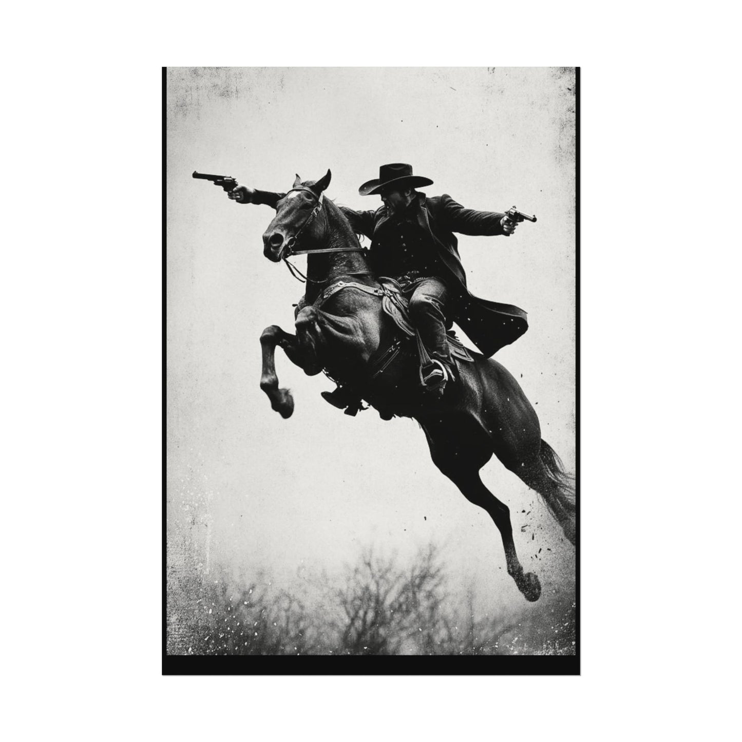 High Noon Pistols  – Western Textured Watercolor Matte Posters