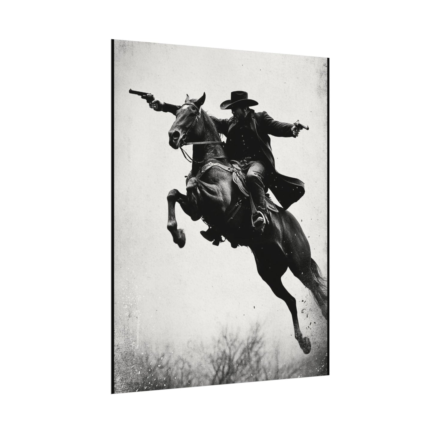 High Noon Pistols  – Western Textured Watercolor Matte Posters