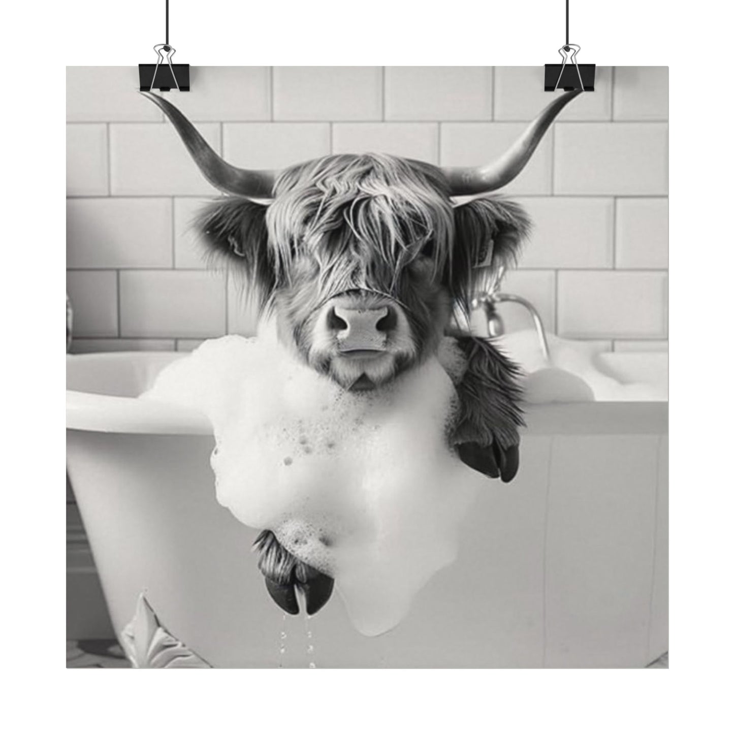 Hoofs & Suds – Western Textured Watercolor Matte Posters