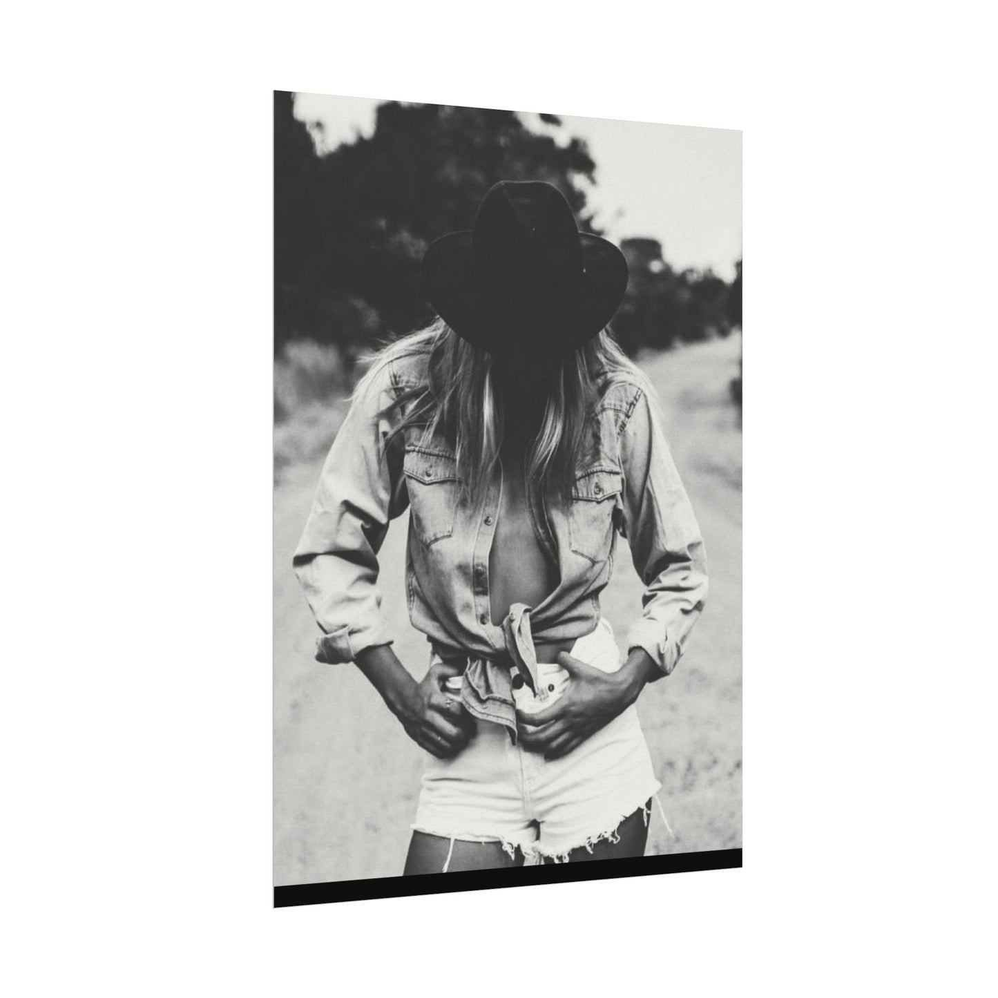 Denim Dreamer– Western Textured Watercolor Matte Posters