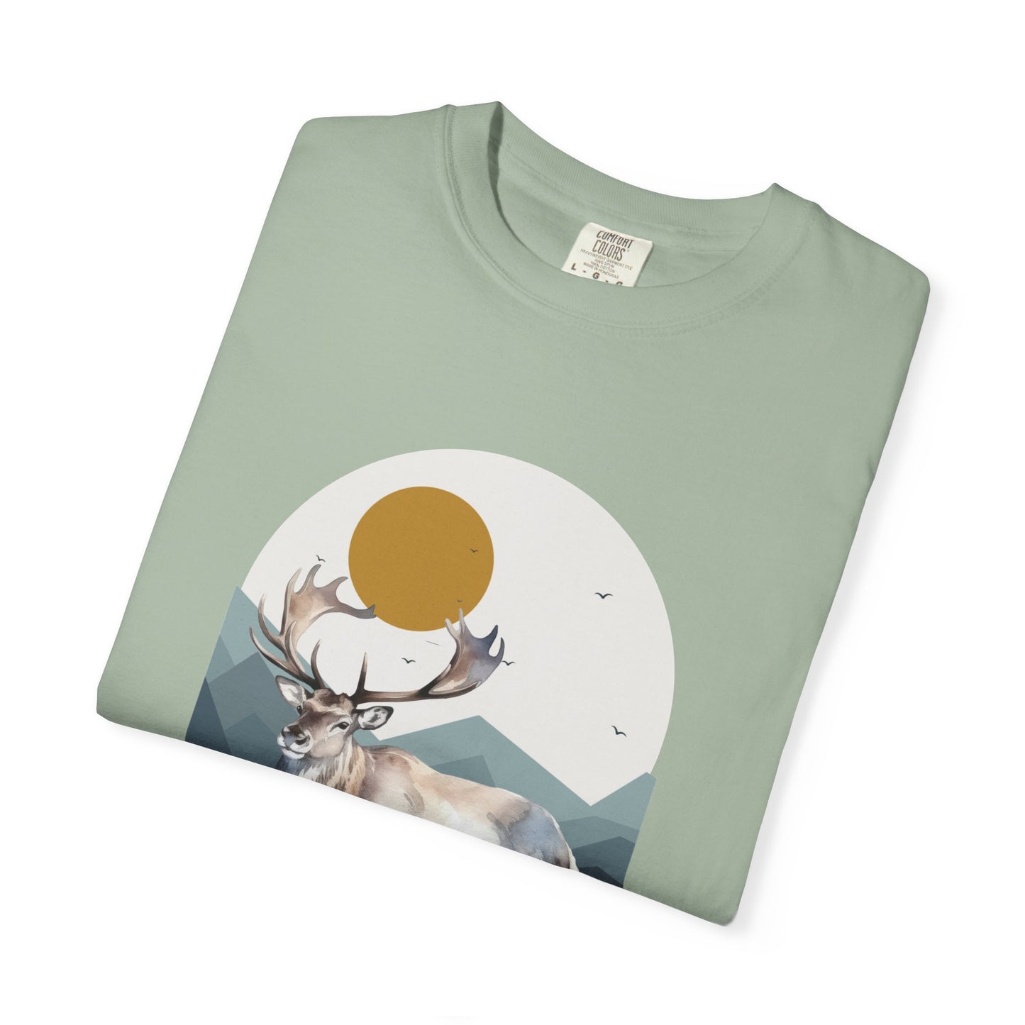 Wildlife Adventure Tee Unisex Garment-Dyed T-shirt, Boho Nature Tee, Camping Shirt, Adventure Apparel, Gift for Wilderness Lovers