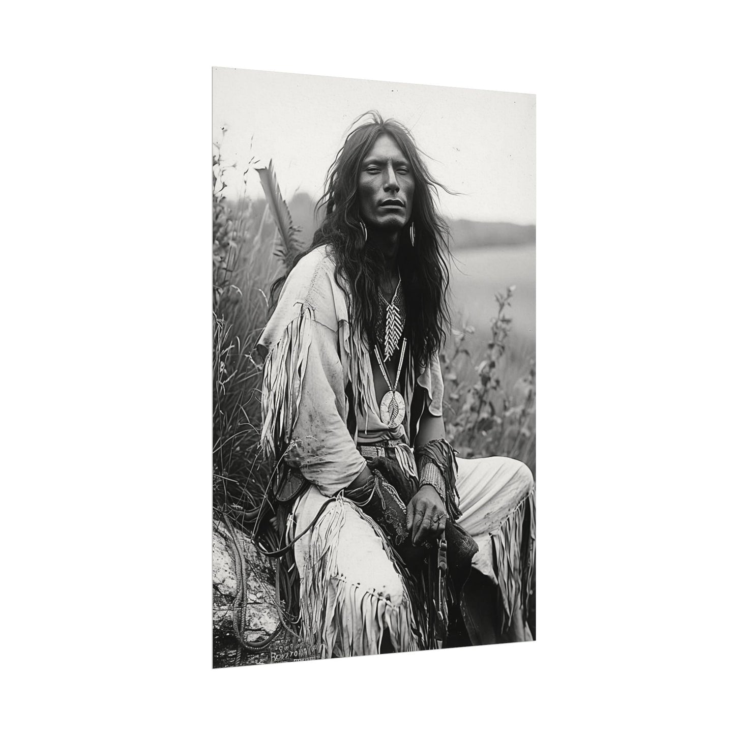 Mother Earths Guardian – Western Textured Watercolor Matte Posters