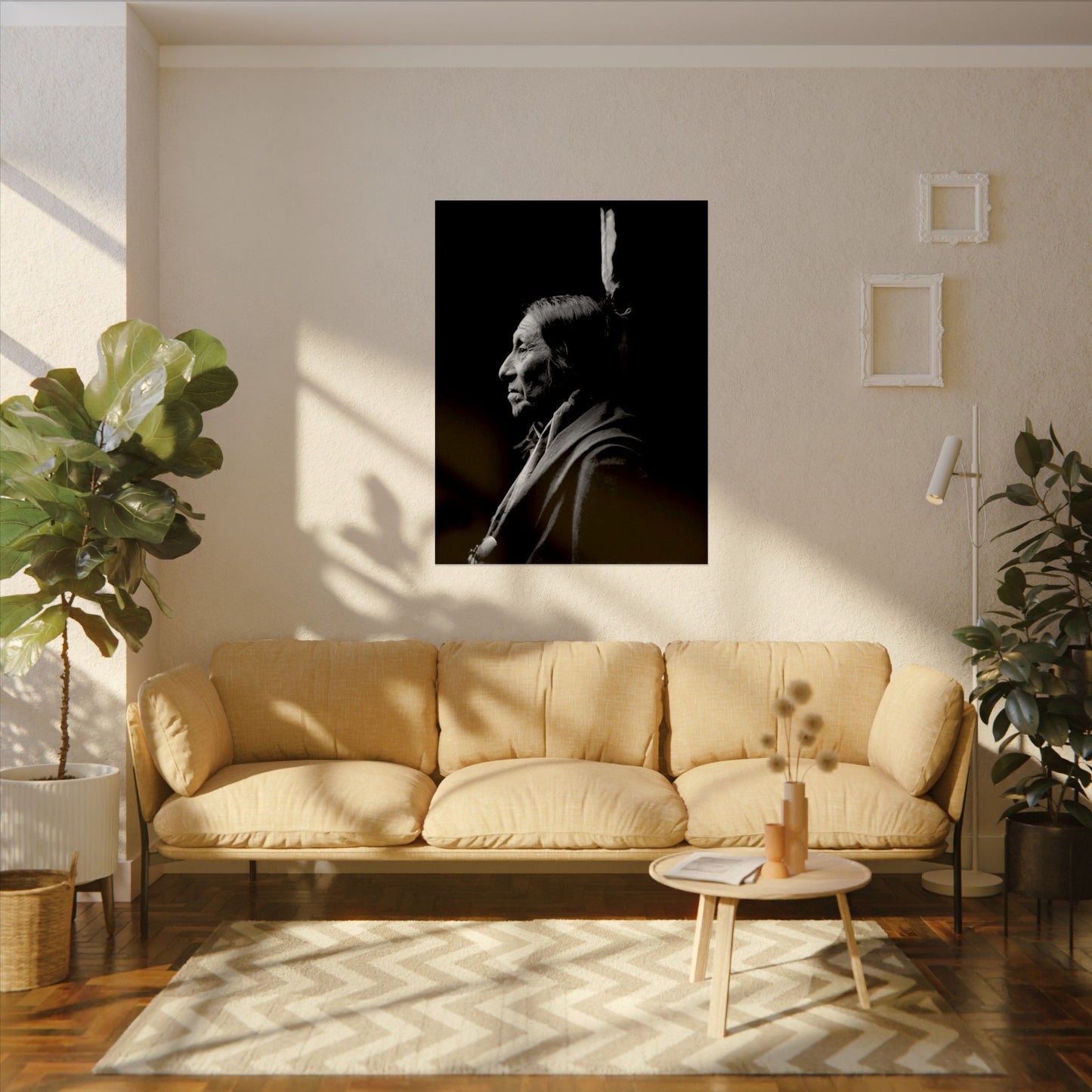 Silent Wisdom – Western Textured Watercolor Matte Posters