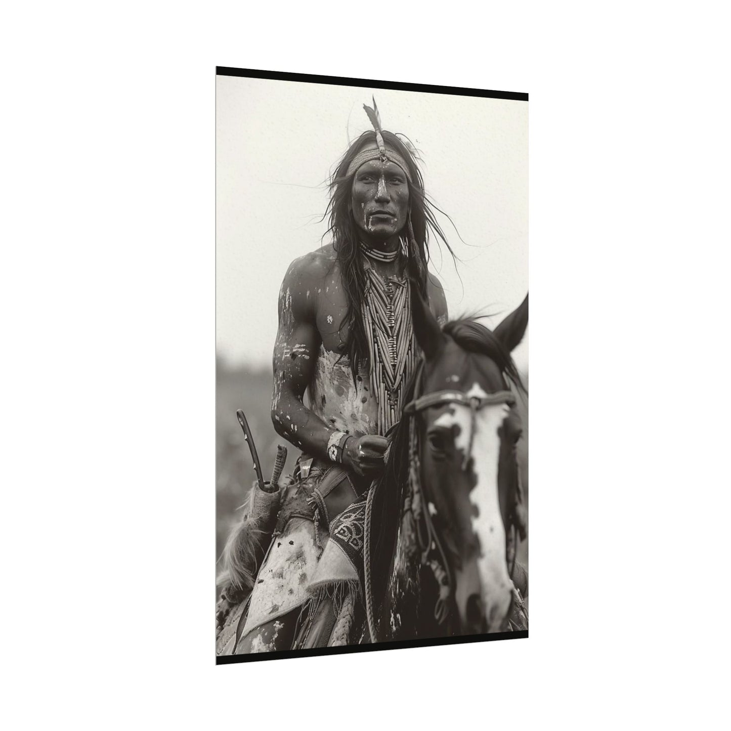 Spirit In The Saddle– Western Textured Watercolor Matte Posters