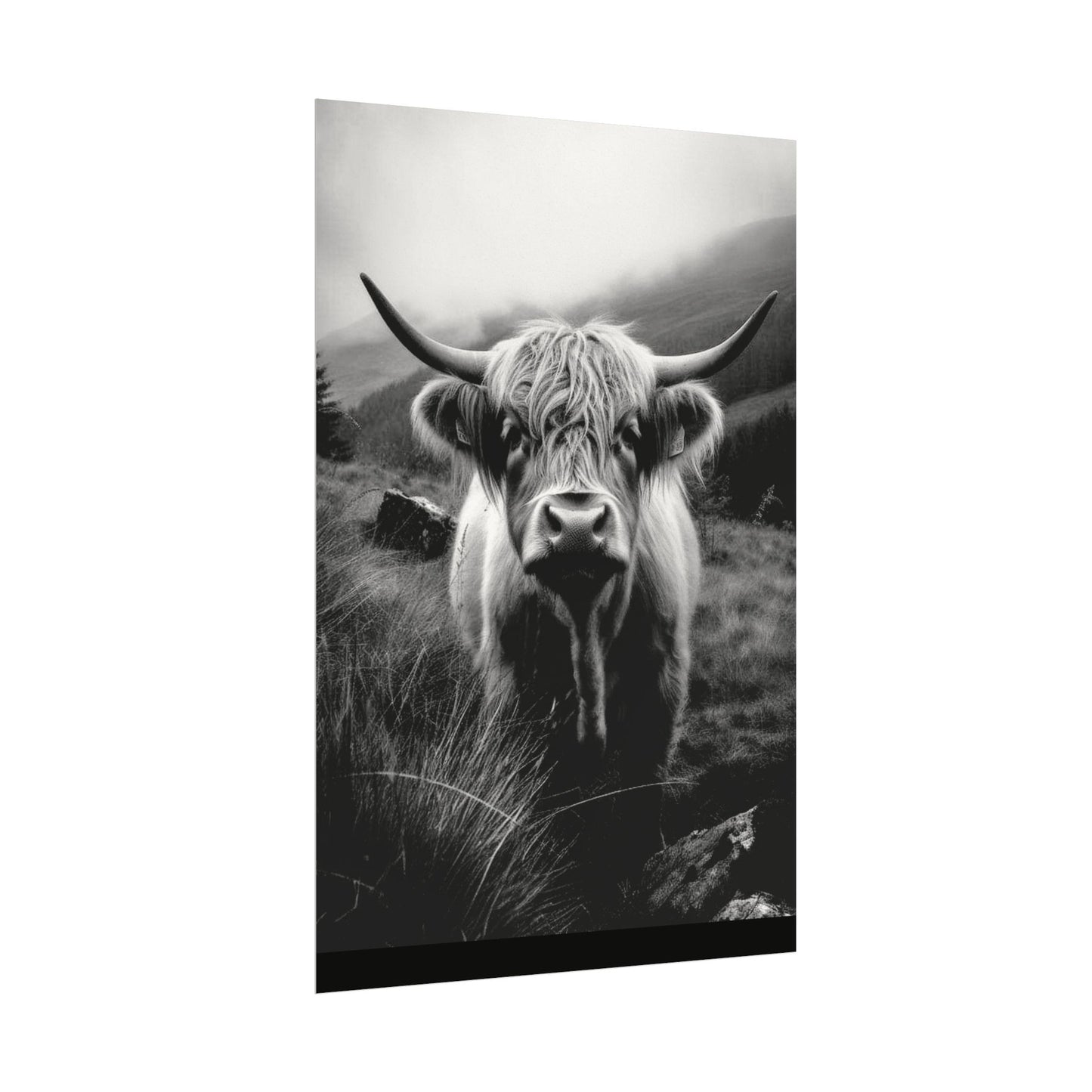 The Horned Guard – Western Textured Watercolor Matte Posters