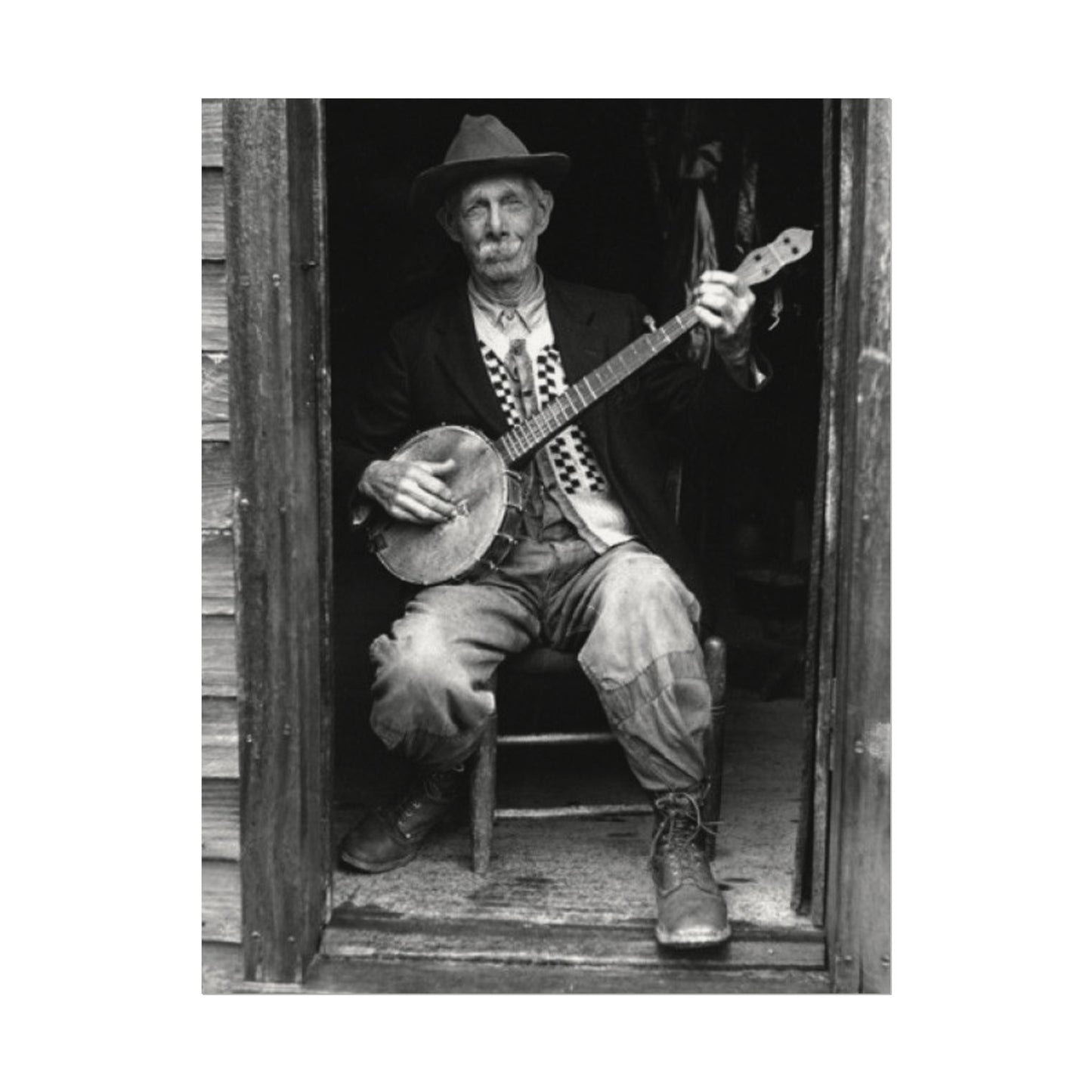 Strings In The Still – Western Textured Watercolor Matte Posters