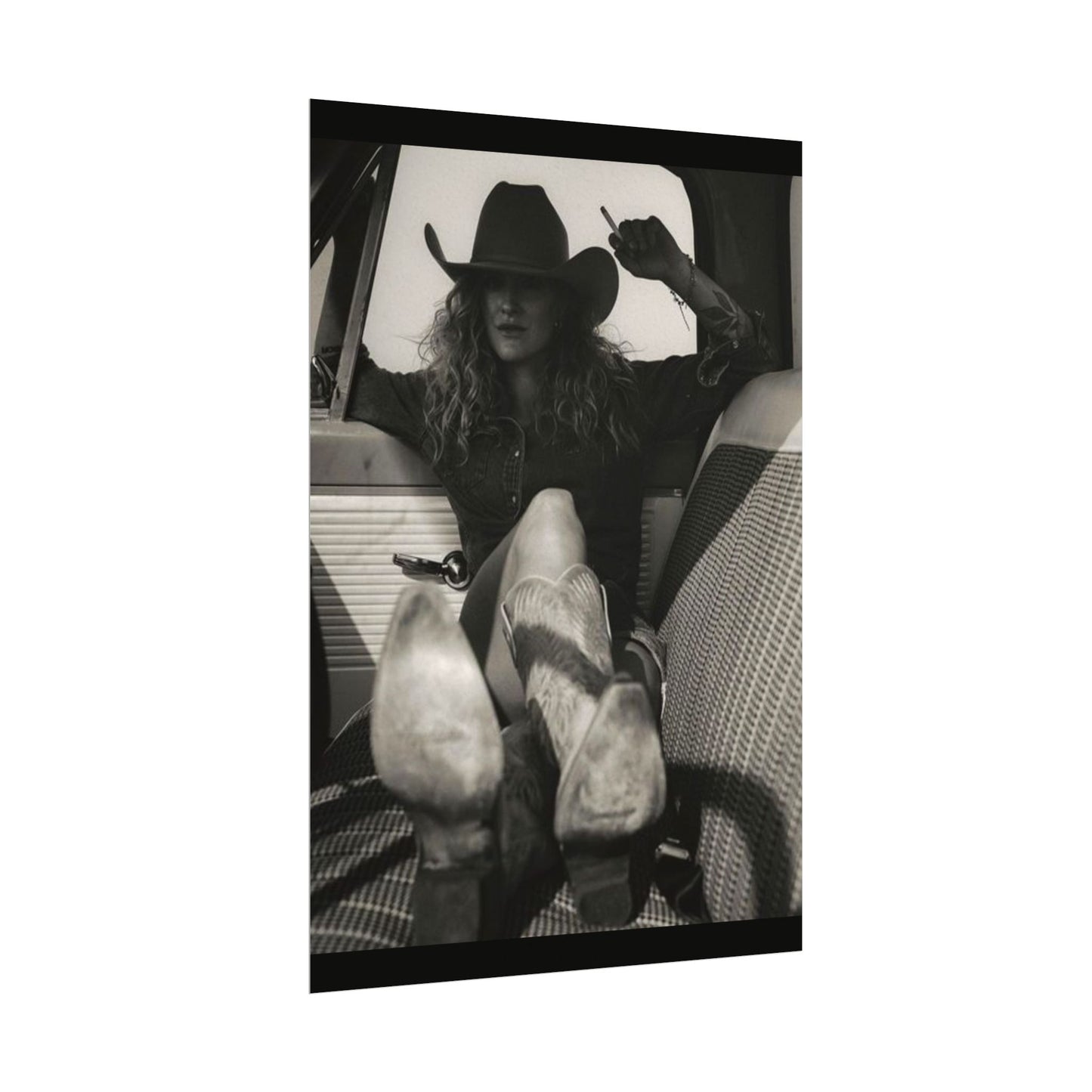 Whiskey Kissed Trouble – Western Textured Watercolor Matte Posters