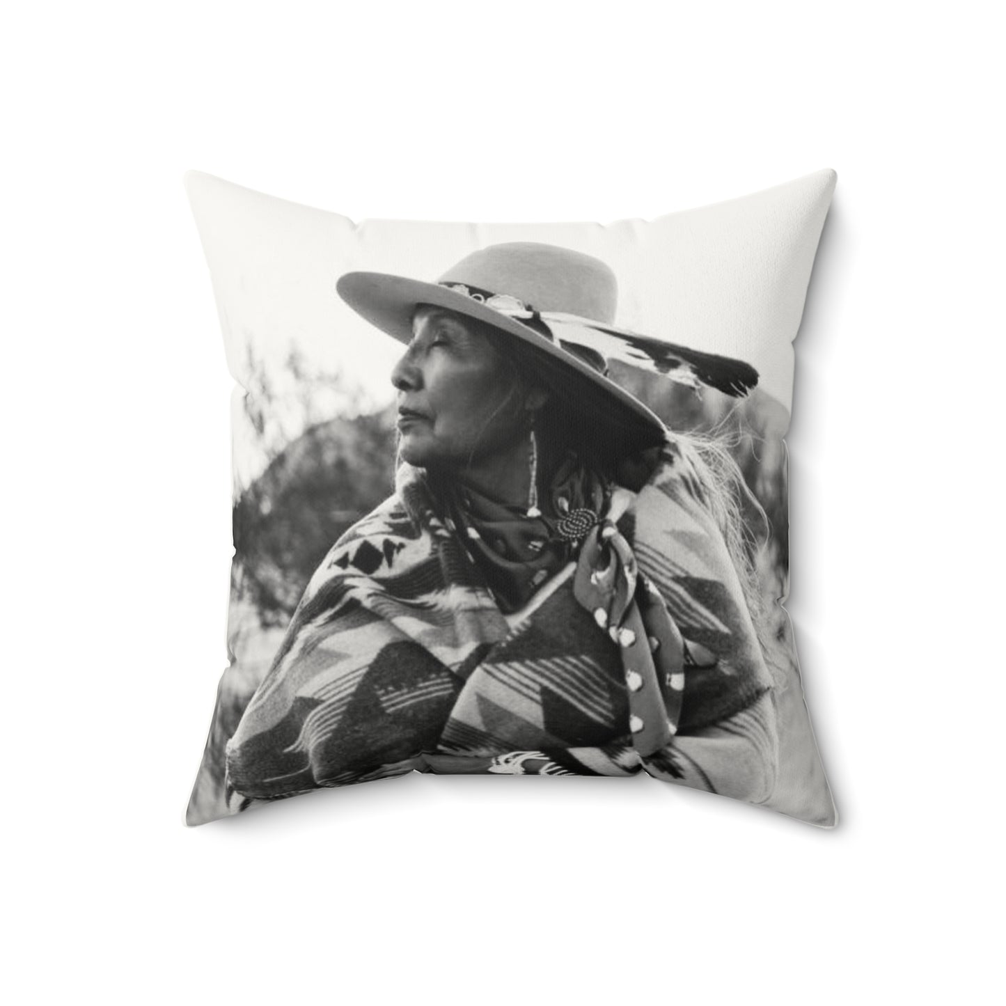 Sacred Reflections Faux Suede Square Pillow