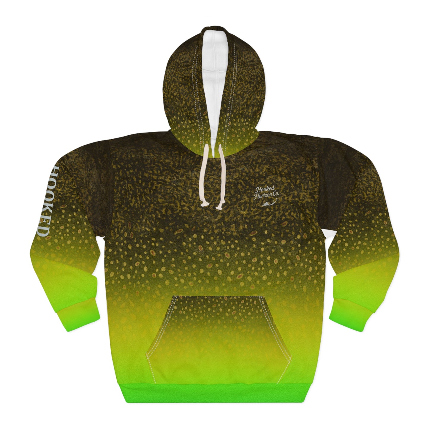 Gradient Green Speckle Hoodie — Neon Ombre Pullover