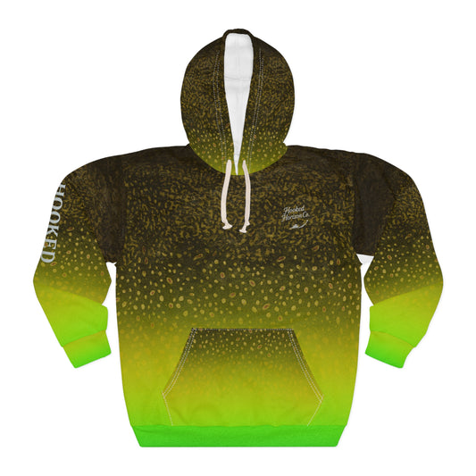Gradient Green Speckle Hoodie — Neon Ombre Pullover