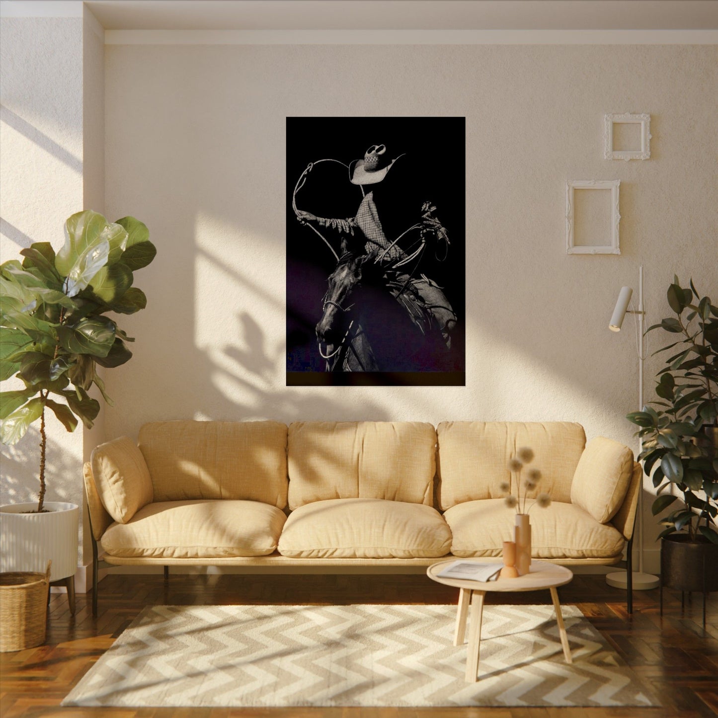 Cattle Chasers – Western Textured Watercolor Matte Posters