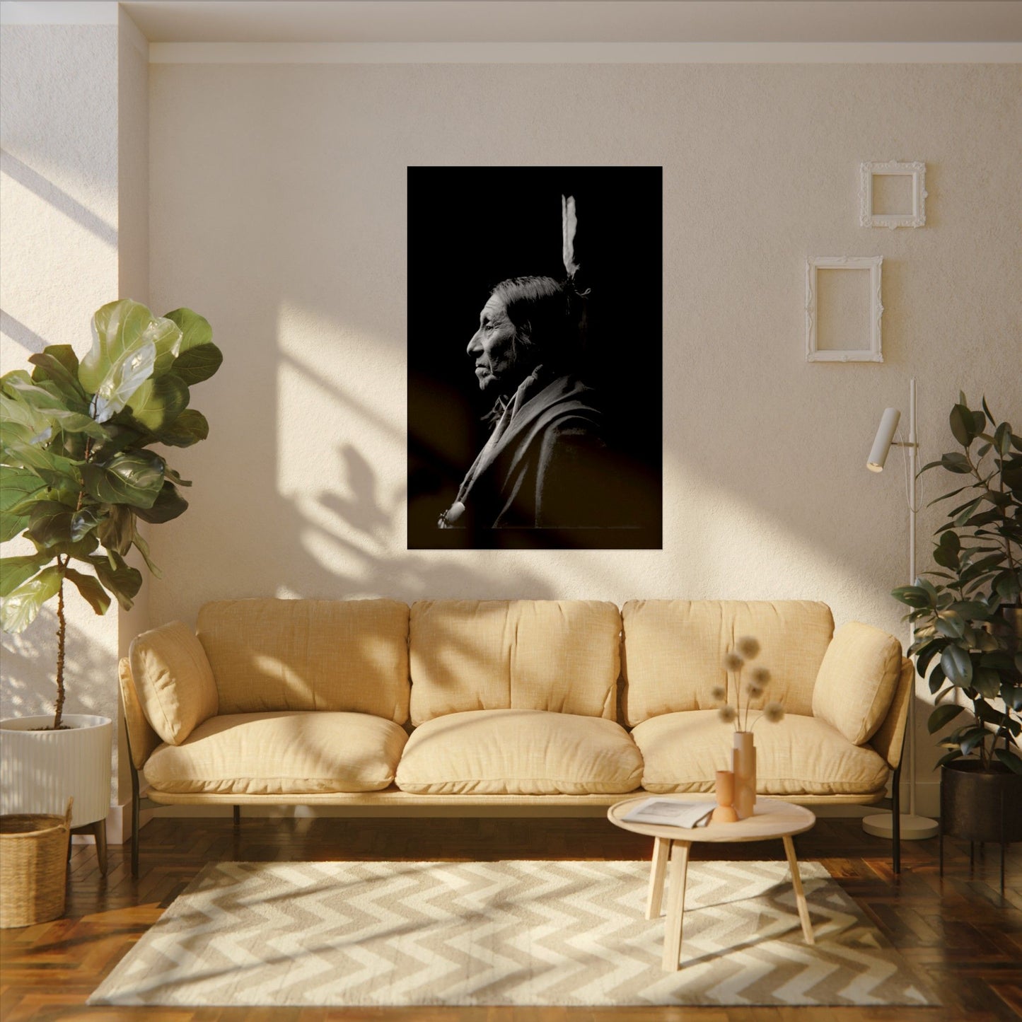 Silent Wisdom – Western Textured Watercolor Matte Posters