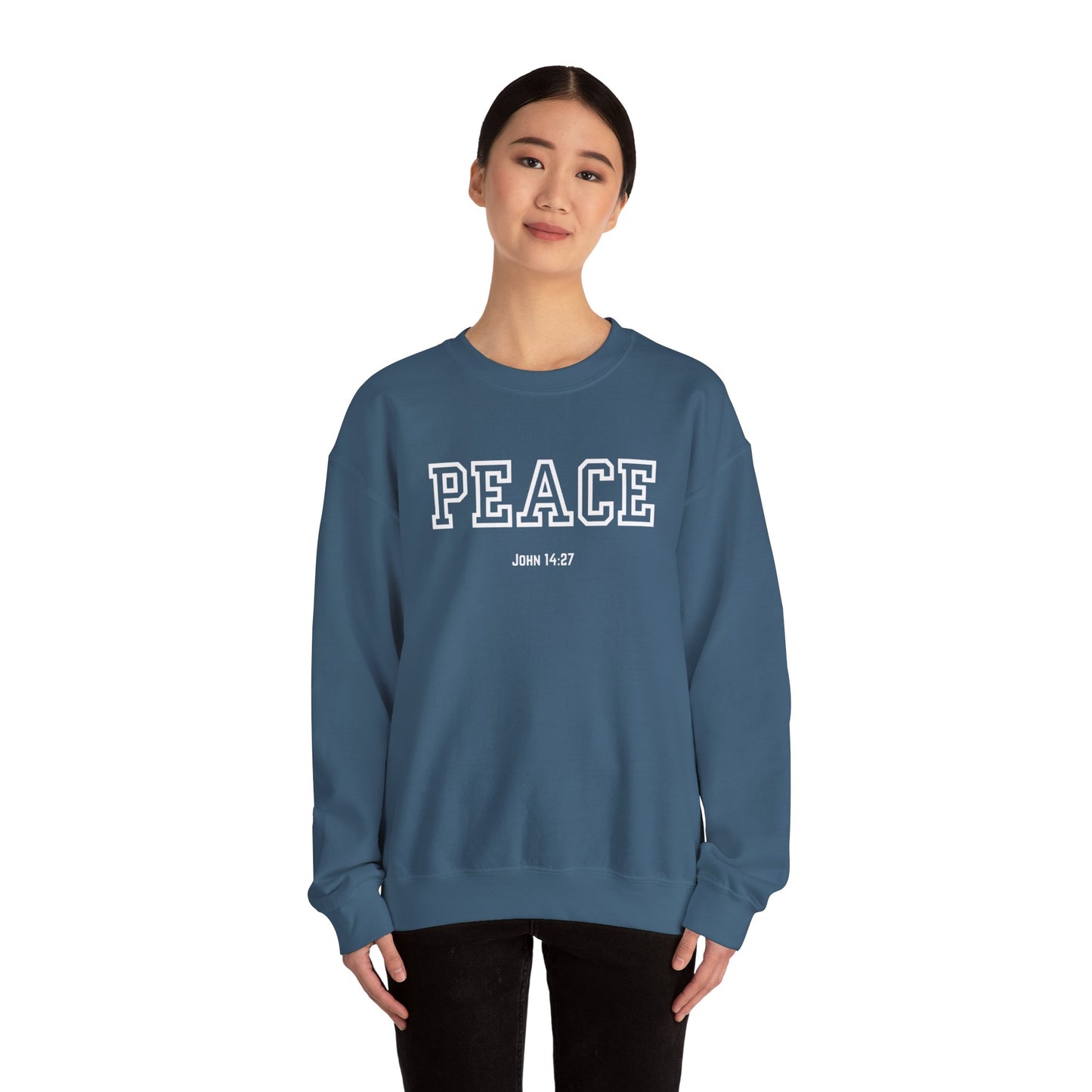 Unisex Peace Sweatshirt | Cozy Crewneck for Comfort, Faith & Hope | Perfect Gift for Family, Friends, and Holidays | Inspirational Apparel,