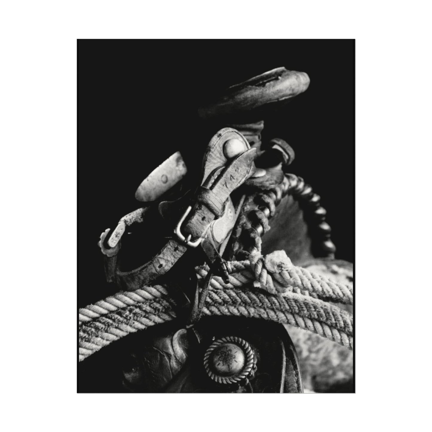 Saddle Up – Western Textured Watercolor Matte Posters