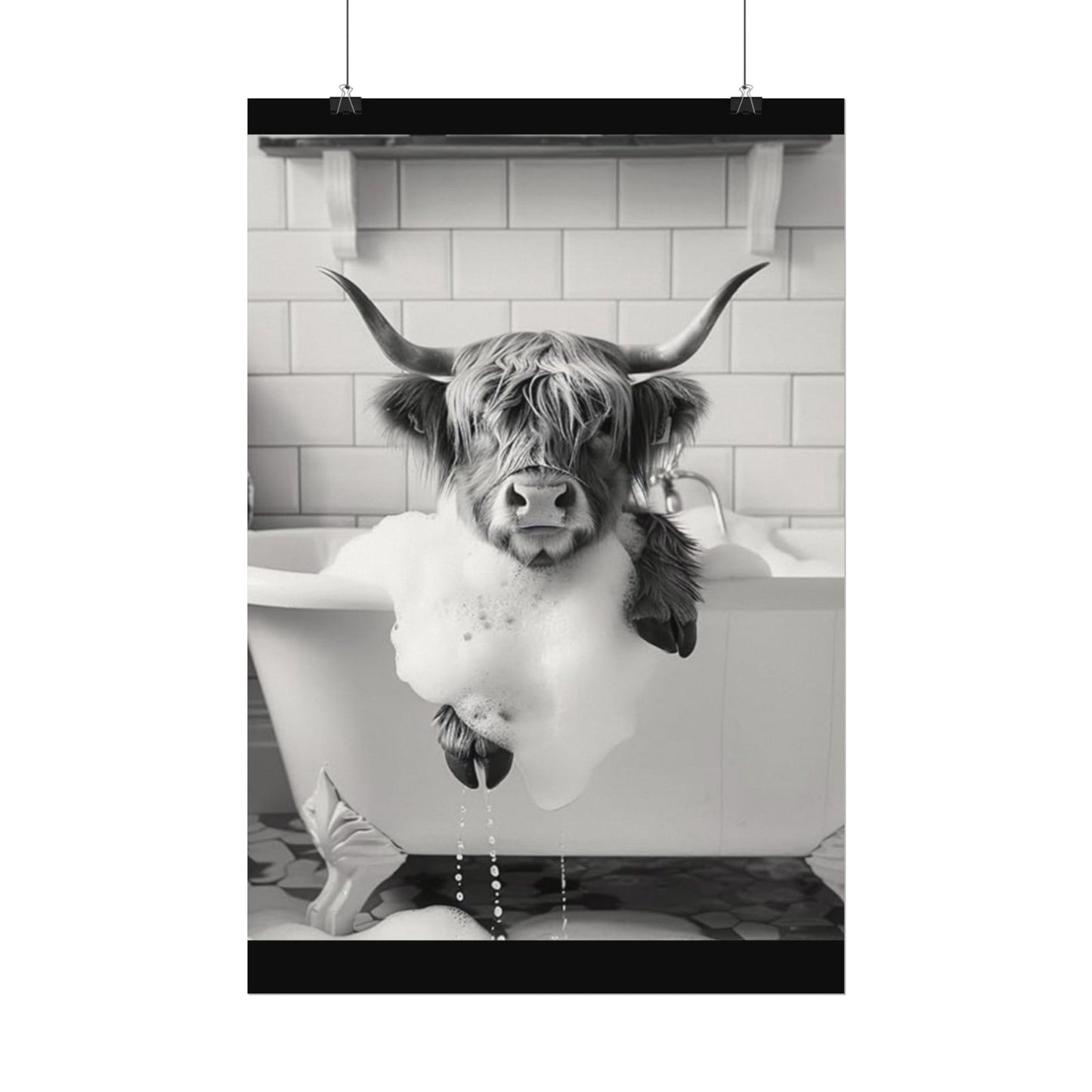 Hoofs & Suds – Western Textured Watercolor Matte Posters