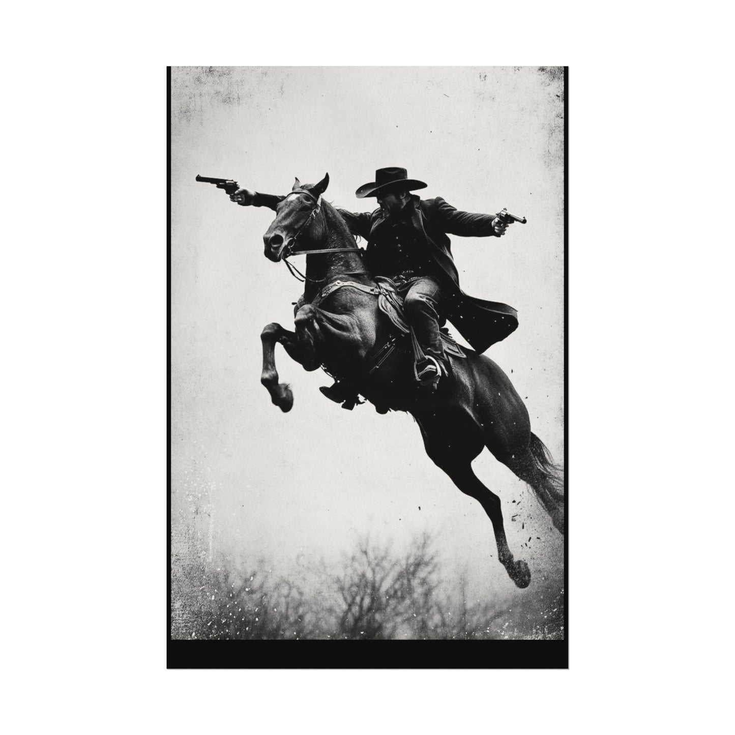 High Noon Pistols  – Western Textured Watercolor Matte Posters