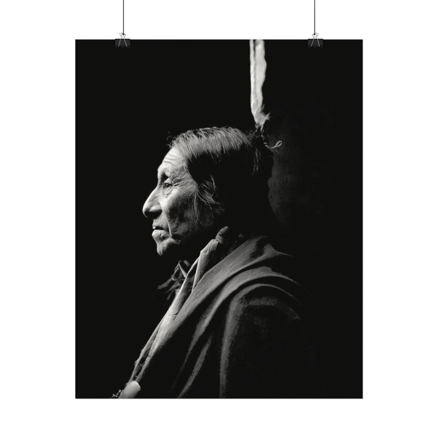 Silent Wisdom – Western Textured Watercolor Matte Posters