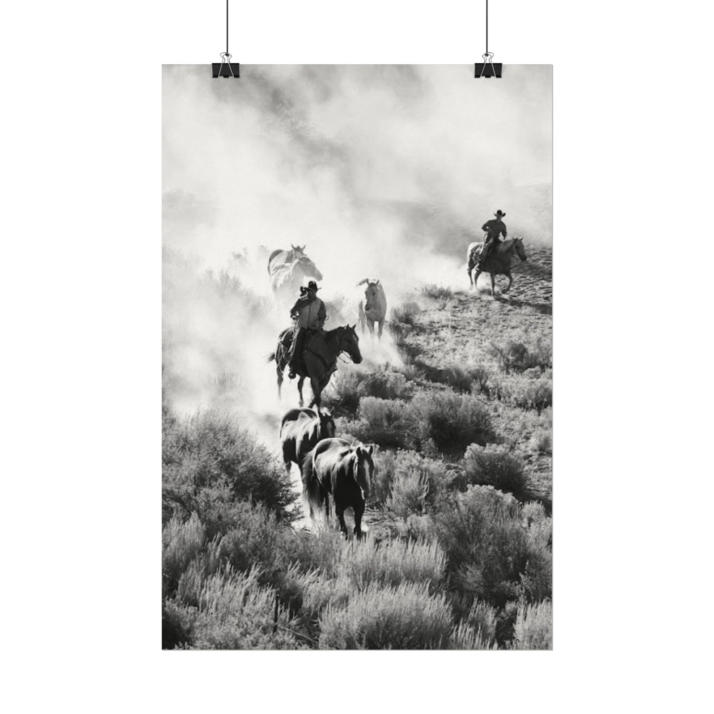 The Dusty Range – Western Textured Watercolor Matte Posters