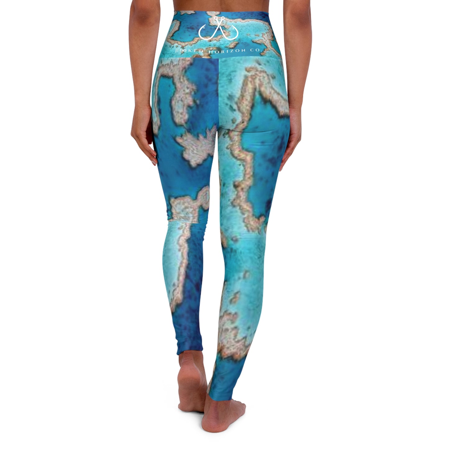 Blue Reef High Waisted Yoga Leggings - Purple, Comfortable Activewear, Fitness Pants, Ideal for Gym, Yoga, and Weekend Brunch