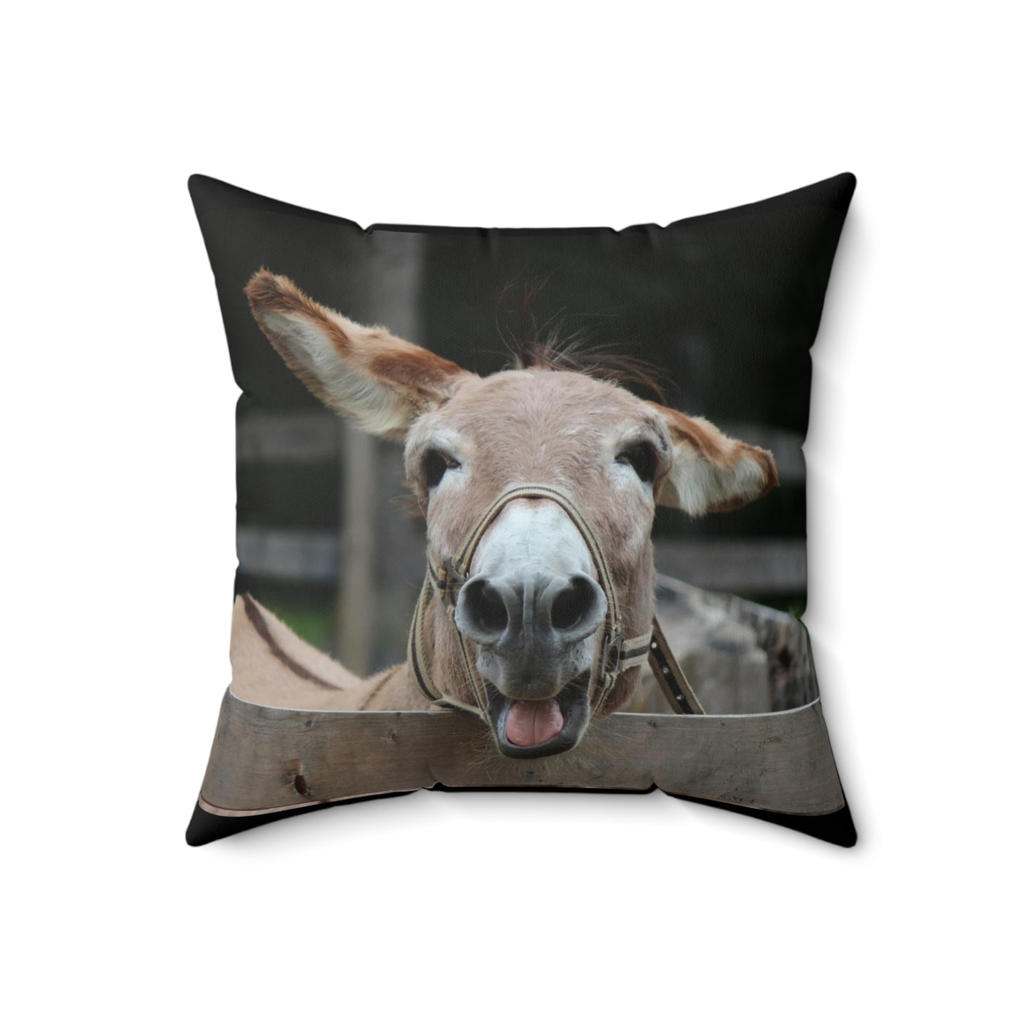 Donkey Faux Suede Pillow, Cozy Home Decor, Motivational Cushion, Bohemian Bedroom Accessory, Unique Gift Idea