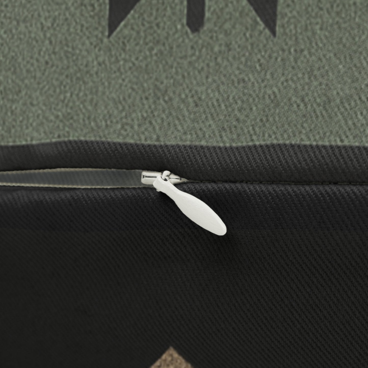 2 In 1 Sage Green & Black Western Pattern Lumbar Pillow, Farmhouse Decor, Cozy Home Accent, Unique Gift for Animal Lovers, Boho Cushion