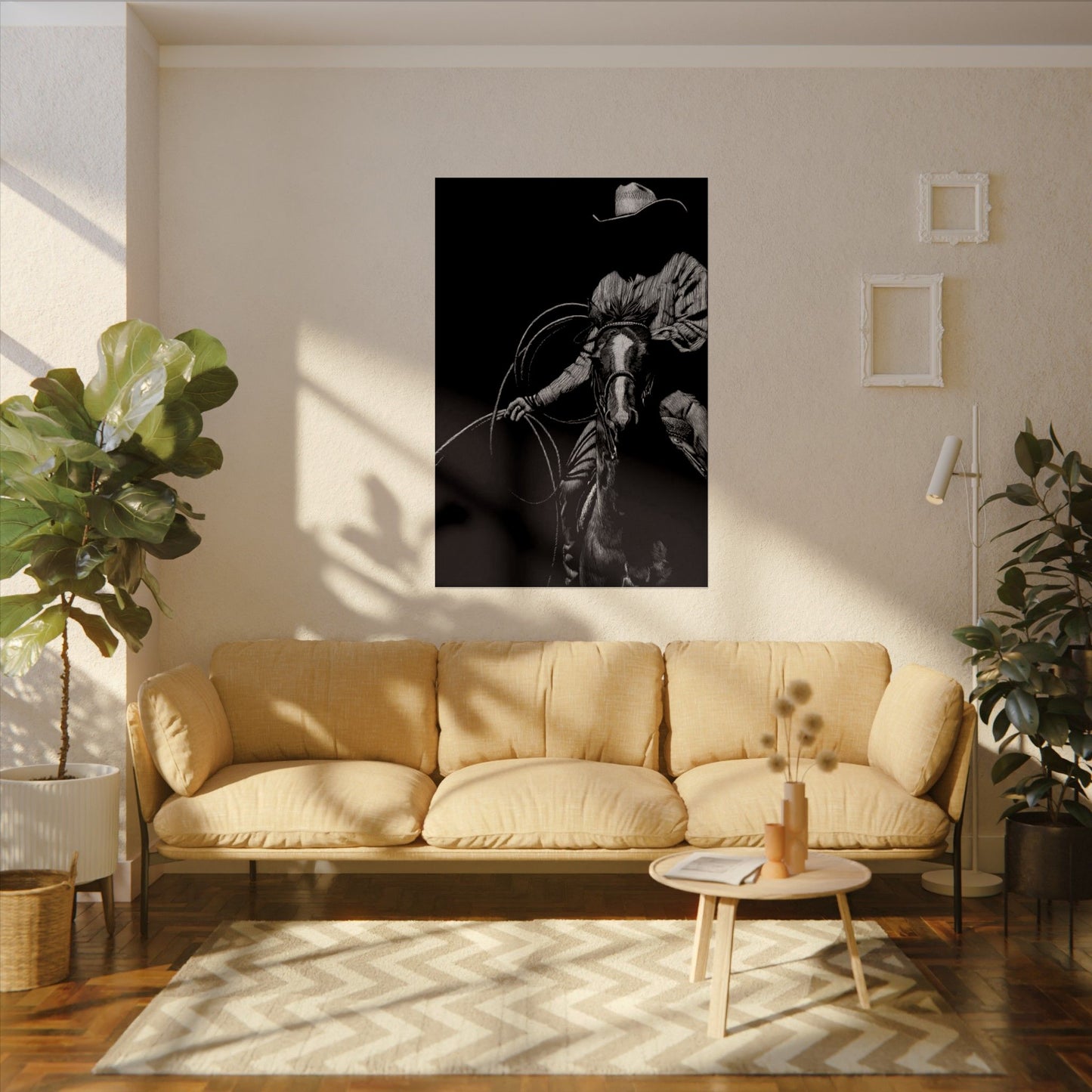 Lasso & Legacy – Western Textured Watercolor Matte Posters