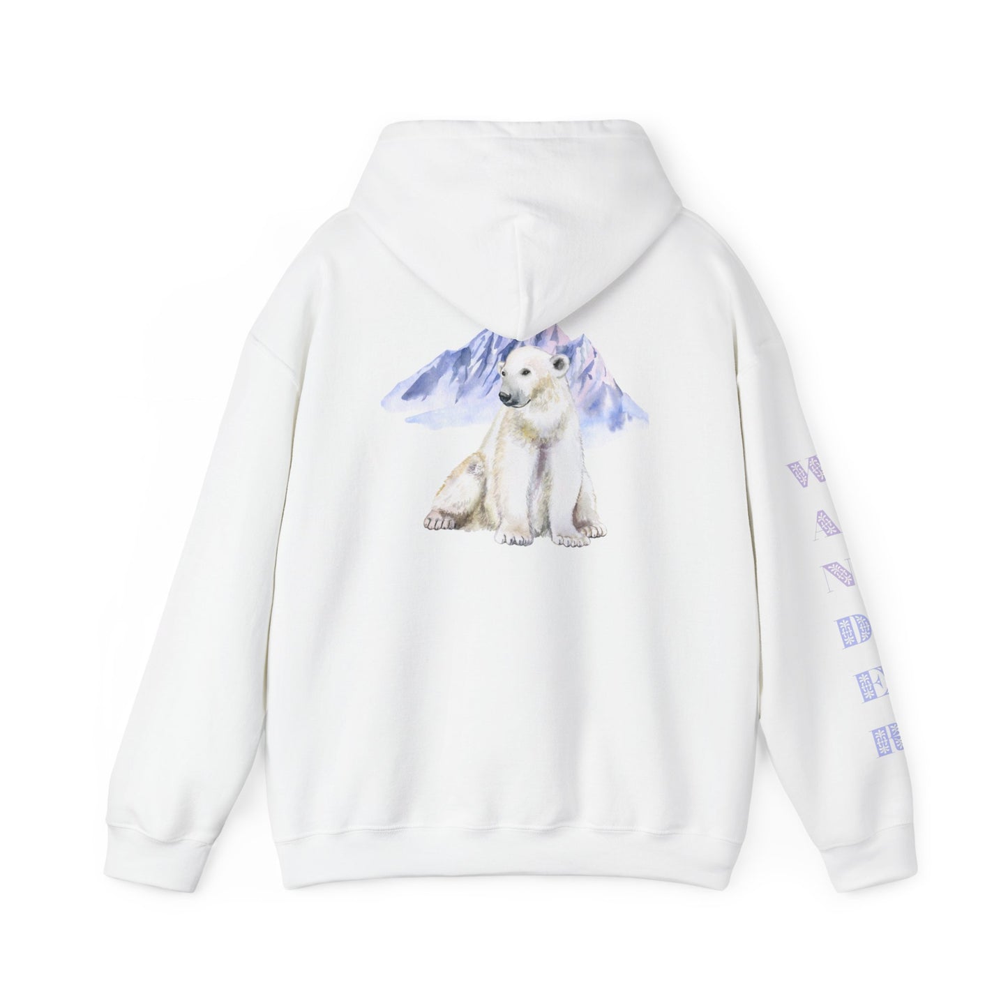 Cozy Polar Bear Nature Hoodie, Unisex Sweatshirt, Perfect for Outdoors, Gift for Animal Lovers, Winter Wear, Everyday Comfort