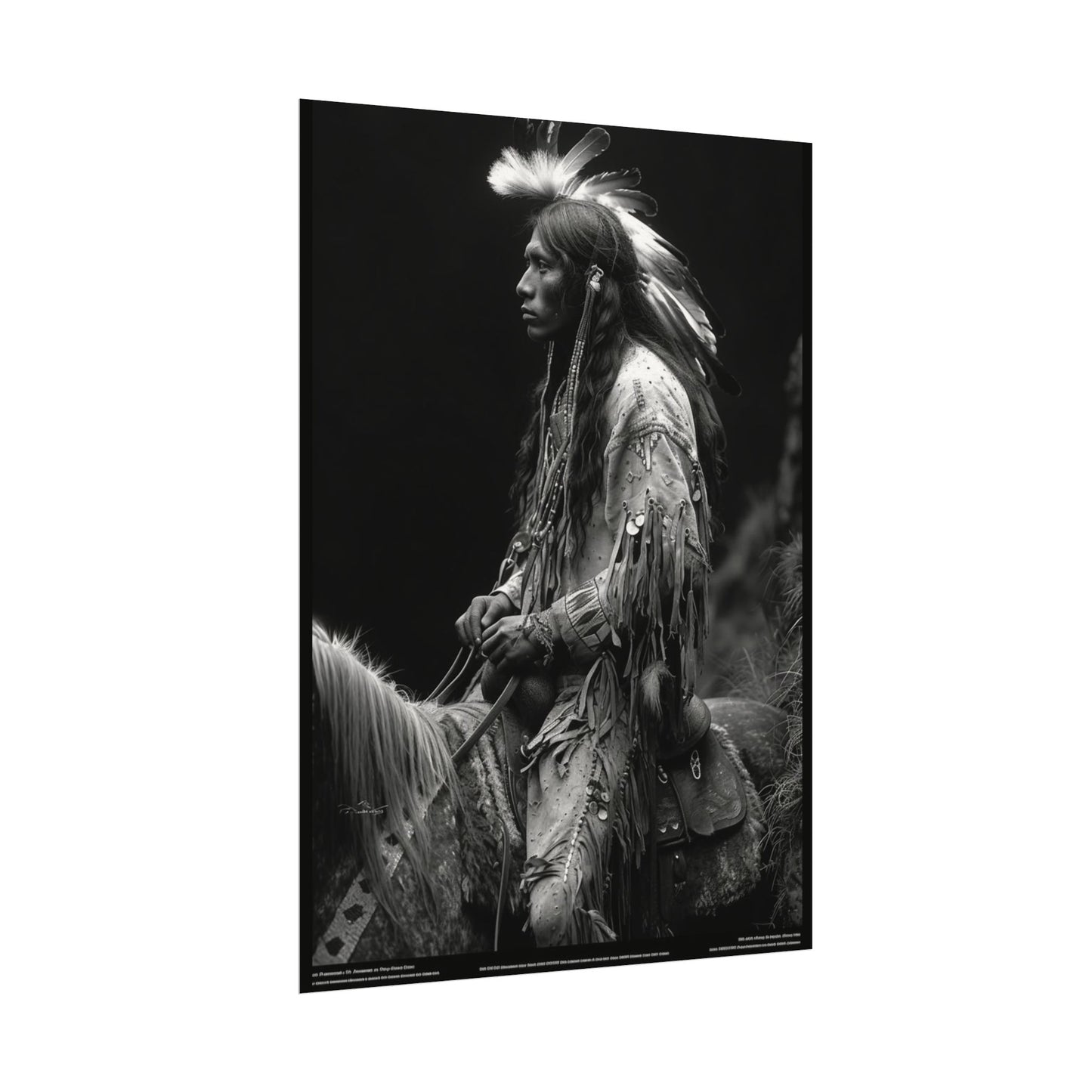 Ghost Rider – Western Textured Watercolor Matte Posters