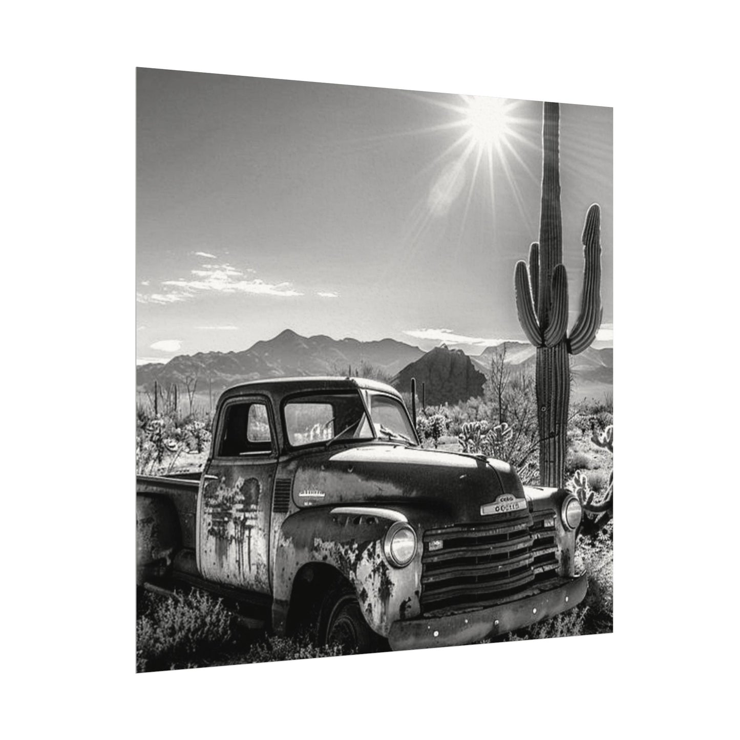 Deserted Wasteland – Western Textured Watercolor Matte Posters