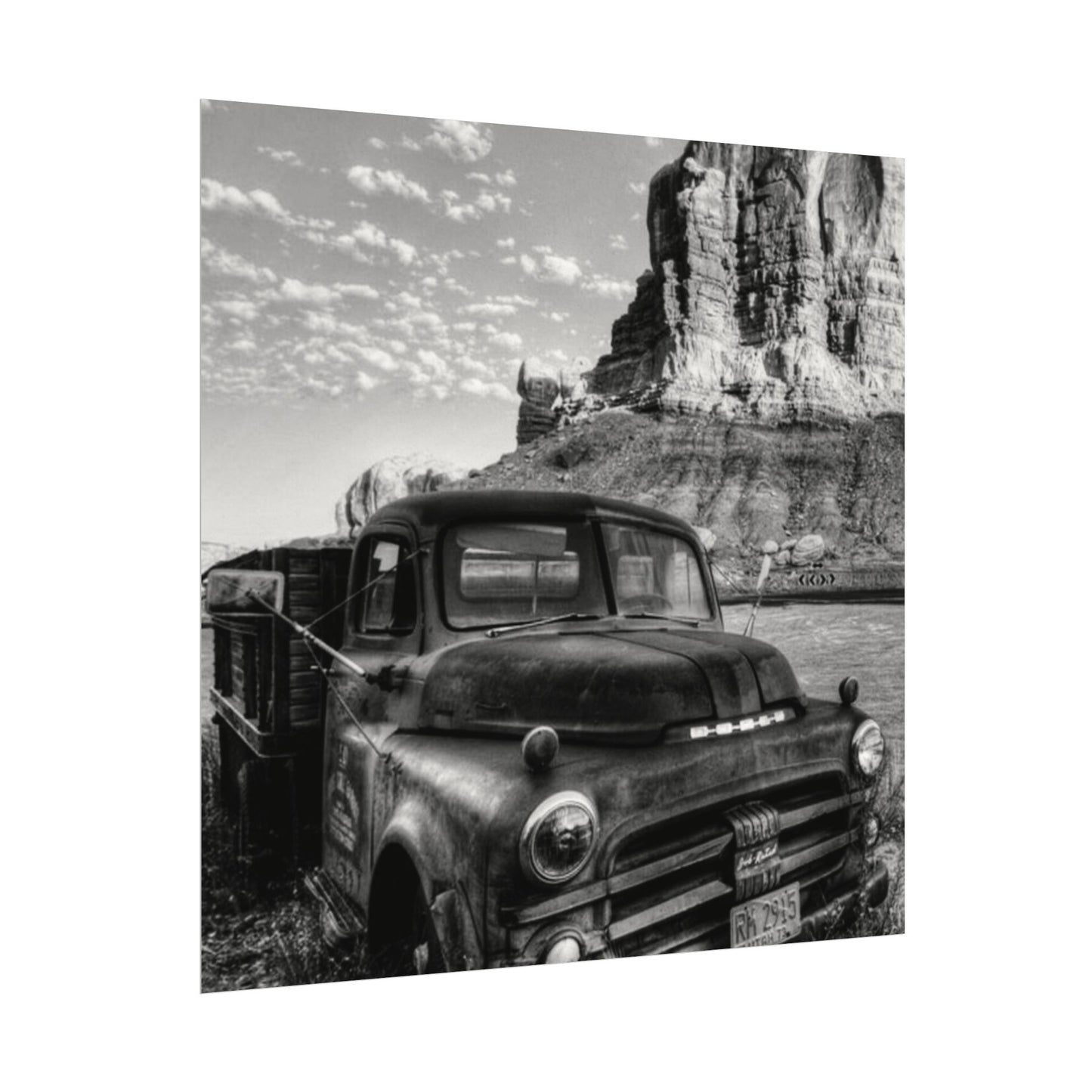 Rust & Wreckage – Western Textured Watercolor Matte Posters