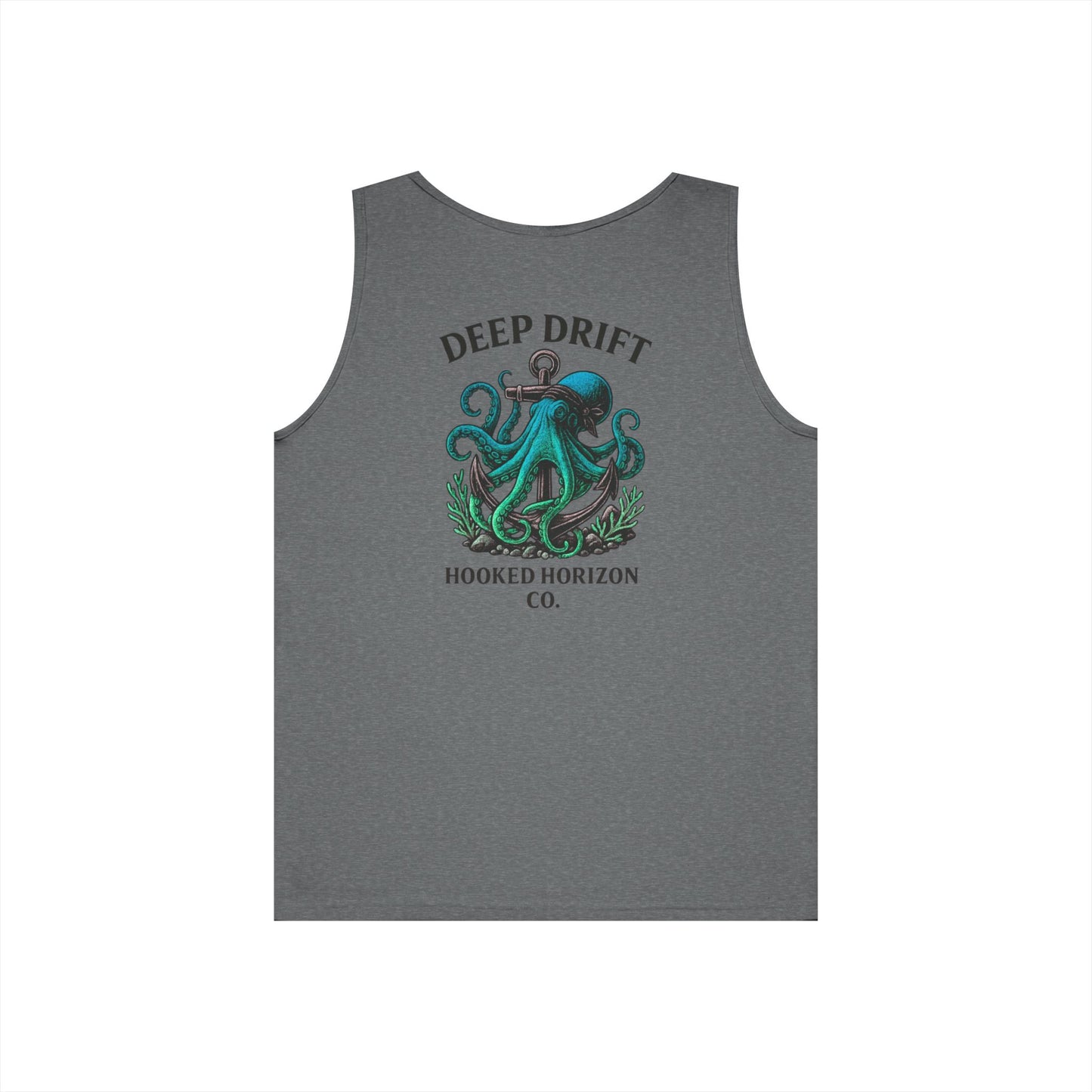 Deep Drift Octopus Graphic Tank Top, Summer Beach Wear, Unisex Tank, Gift for Ocean Lovers, Nautical Tees, Camping Apparel