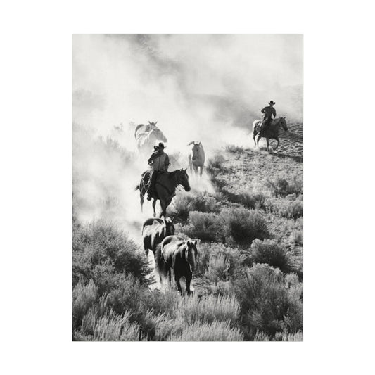 The Dusty Range – Western Textured Watercolor Matte Posters