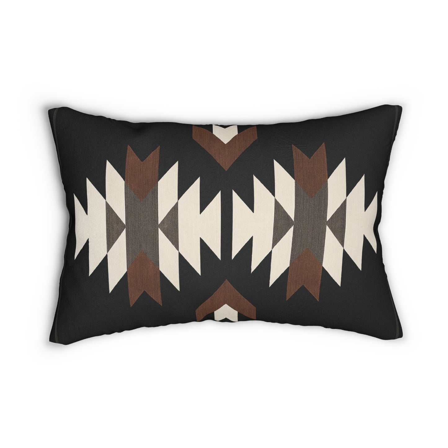 2 In 1 Tan & Black Western Pattern Lumbar Pillow, Farmhouse Decor, Cozy Home Accent, Unique Gift for Animal Lovers, Boho Cushion