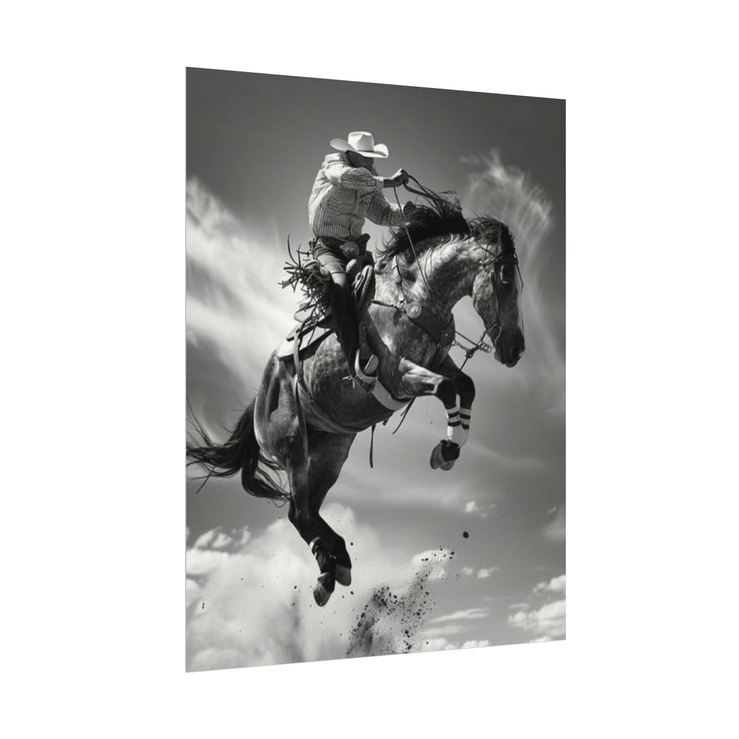 Rolling Thunder – Western Textured Watercolor Matte Posters