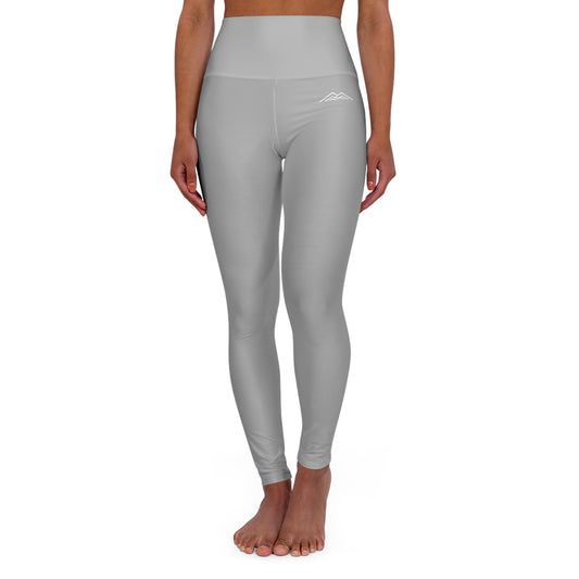 Light Gray Adventure Awaits High Waisted Yoga Leggings - Purple, Comfortable Activewear, Fitness Pants, Ideal for Gym, Yoga, and Weekend Brunch