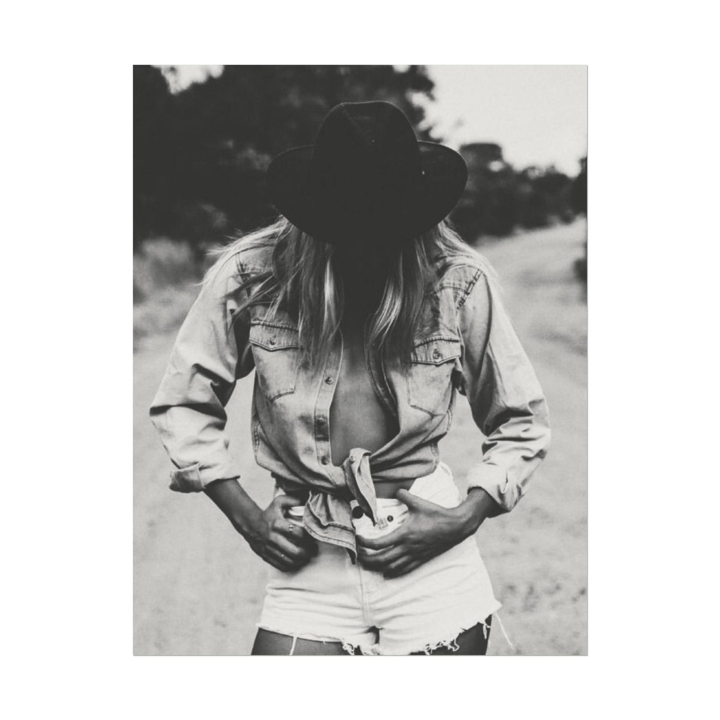 Denim Dreamer– Western Textured Watercolor Matte Posters