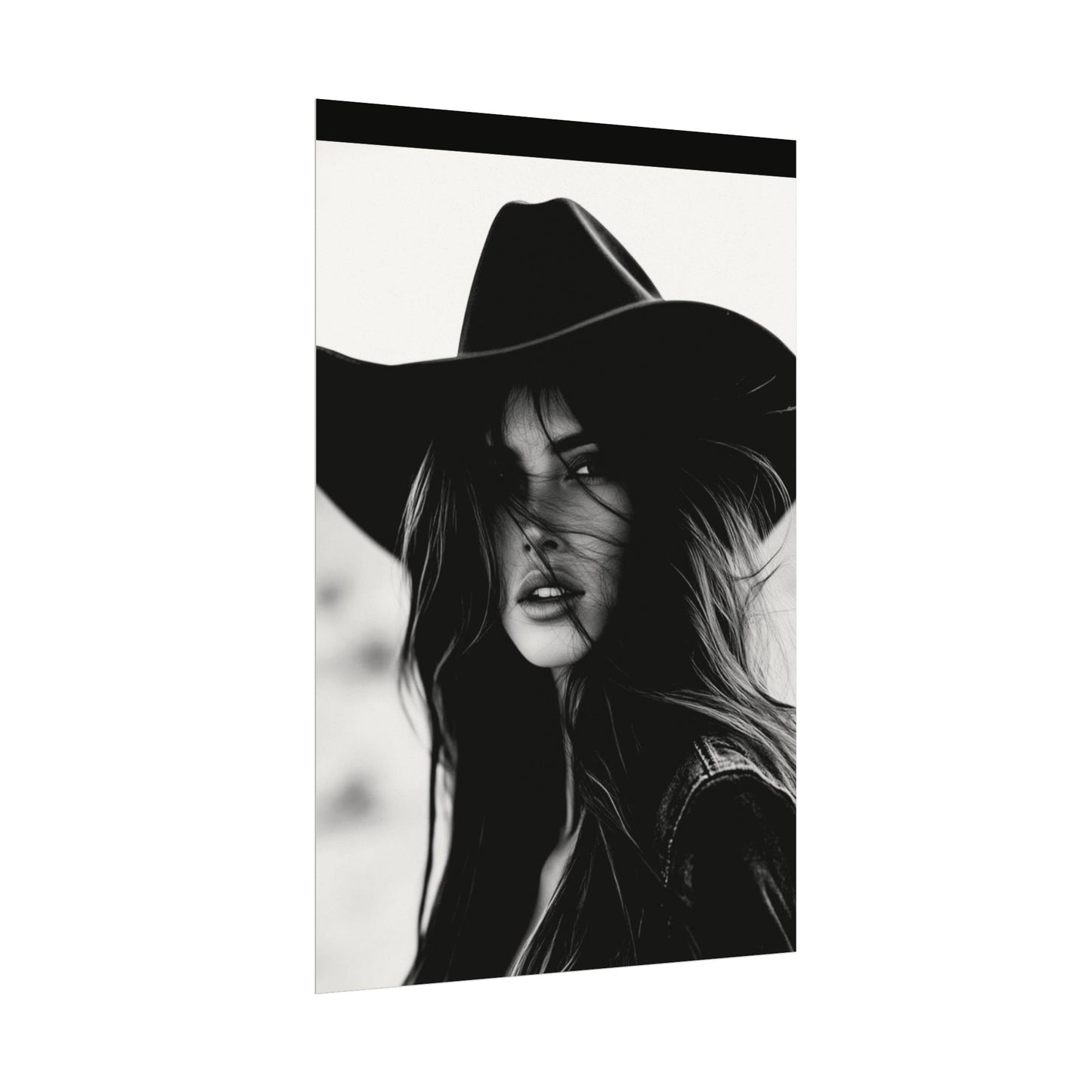 Smoldering Gaze – Western Textured Watercolor Matte Posters