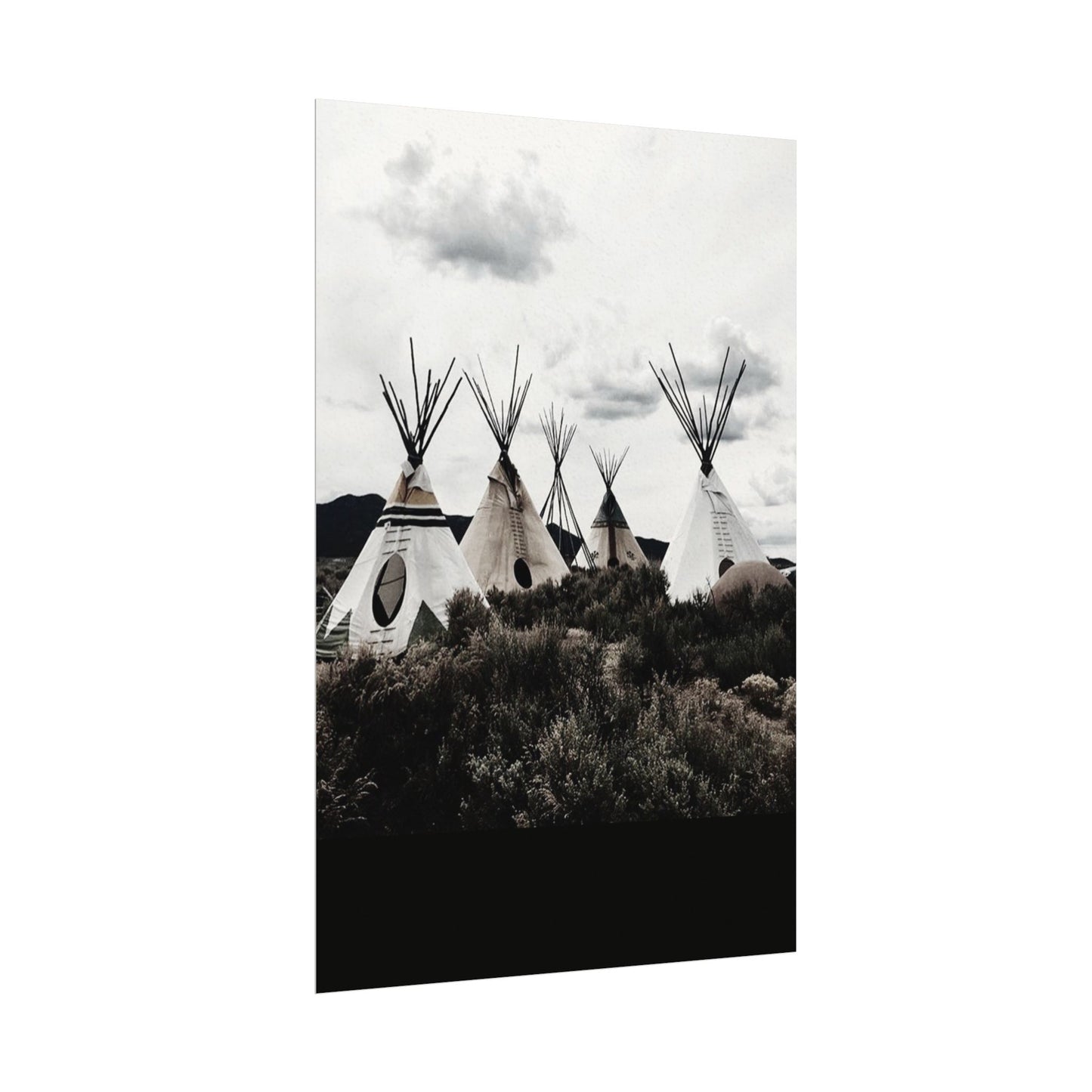 Echos Of The Plains– Western Textured Watercolor Matte Posters