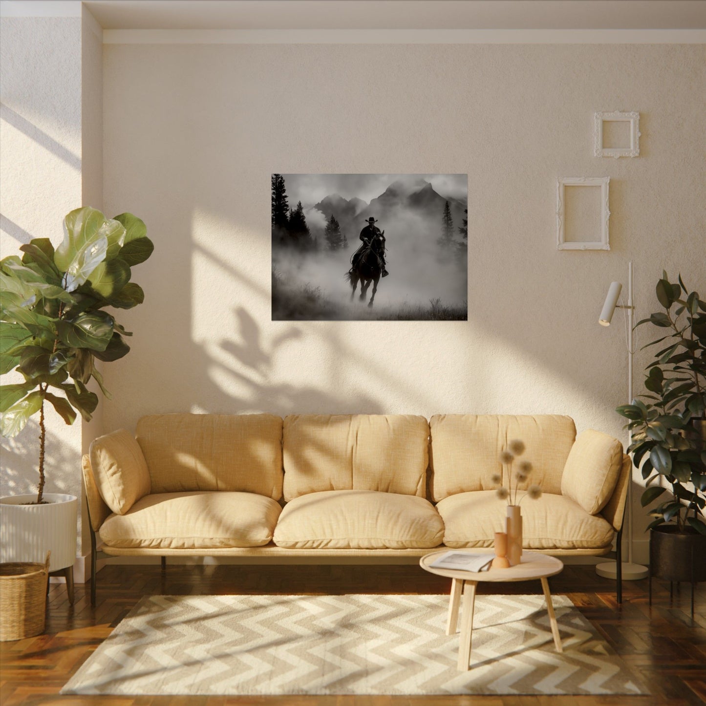 Storm Rider– Western Textured Watercolor Matte Posters