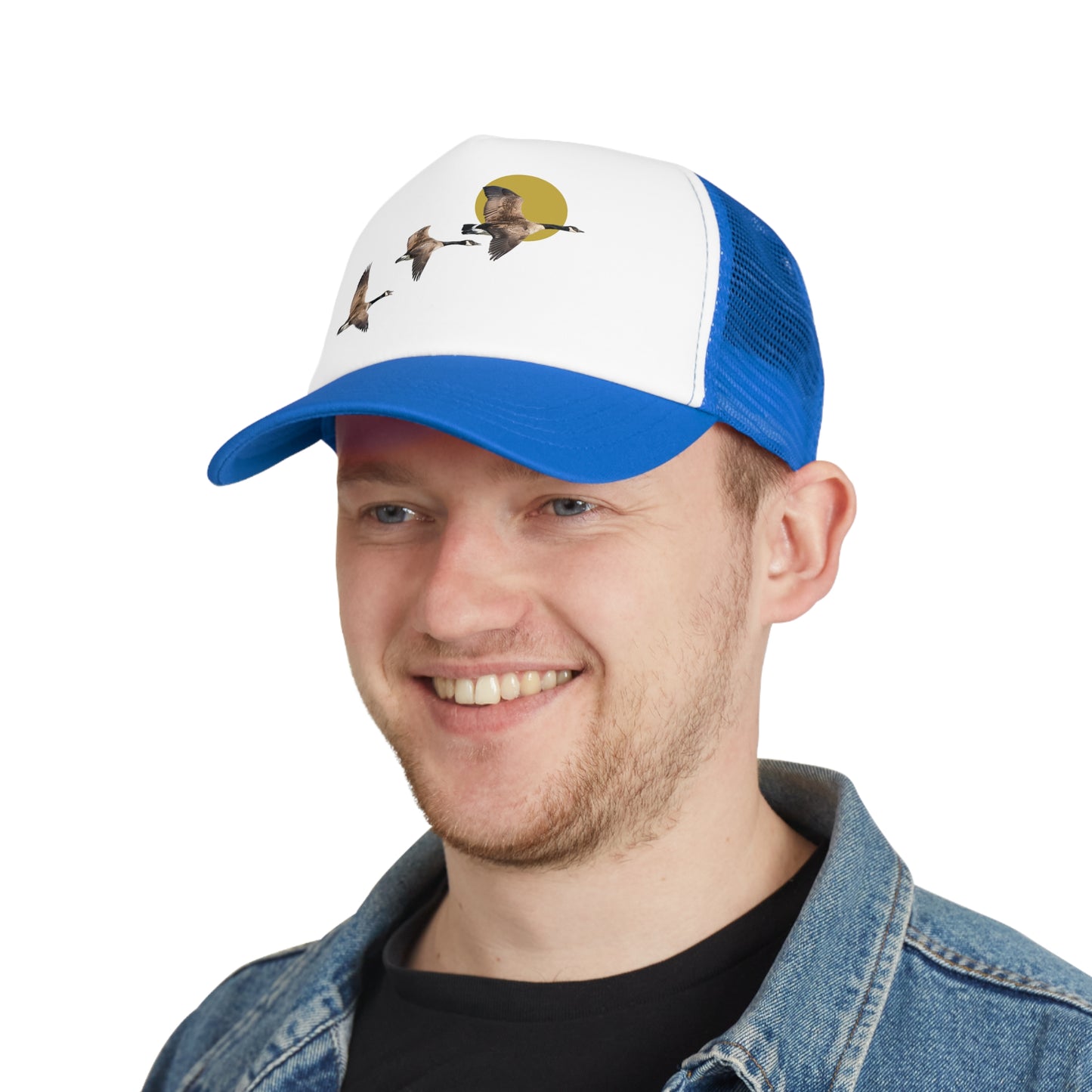 Geese Flying, Retro Trucker Hat, Nature lover Gifts , Outdoor Accessory, Beer Lover Gift, Summer BBQ Essential