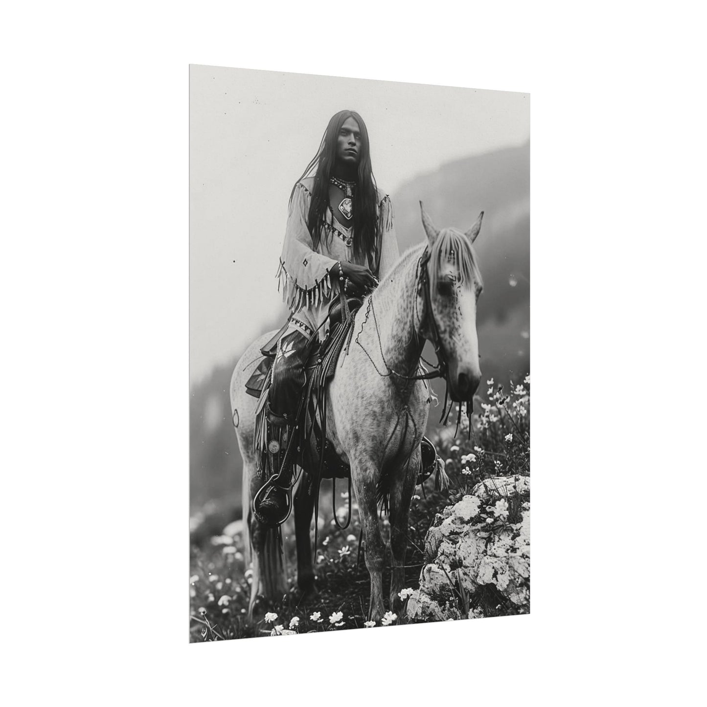 Ancestors Horizon – Western Textured Watercolor Matte Posters