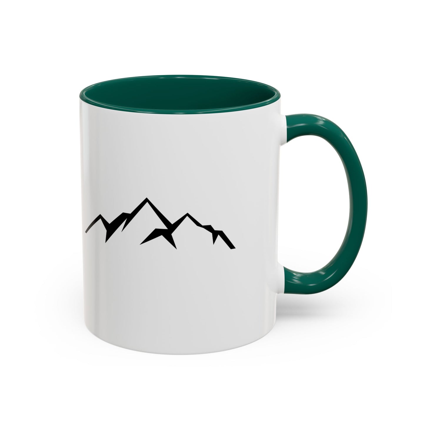Mountain Range Black Handle Mug, Colorful Coffee Cup, Gift for Adventurers, Hiking Lover's Mug, Customizable Tea Mug, Perfect for Morning