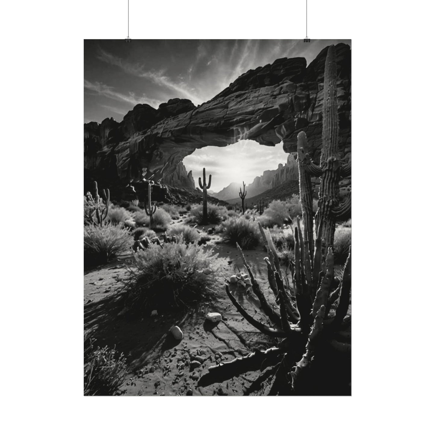 Desert Mornings – Western Textured Watercolor Matte Posters