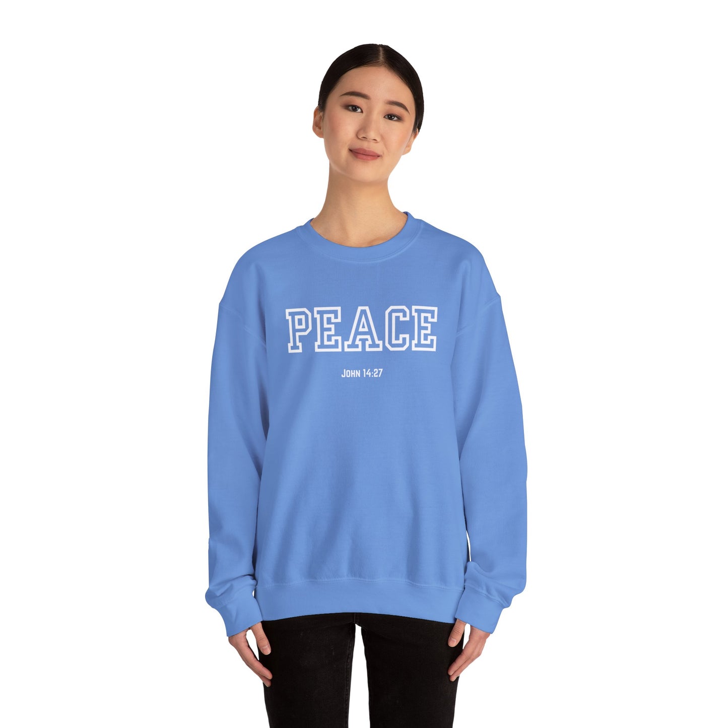 Unisex Peace Sweatshirt | Cozy Crewneck for Comfort, Faith & Hope | Perfect Gift for Family, Friends, and Holidays | Inspirational Apparel,