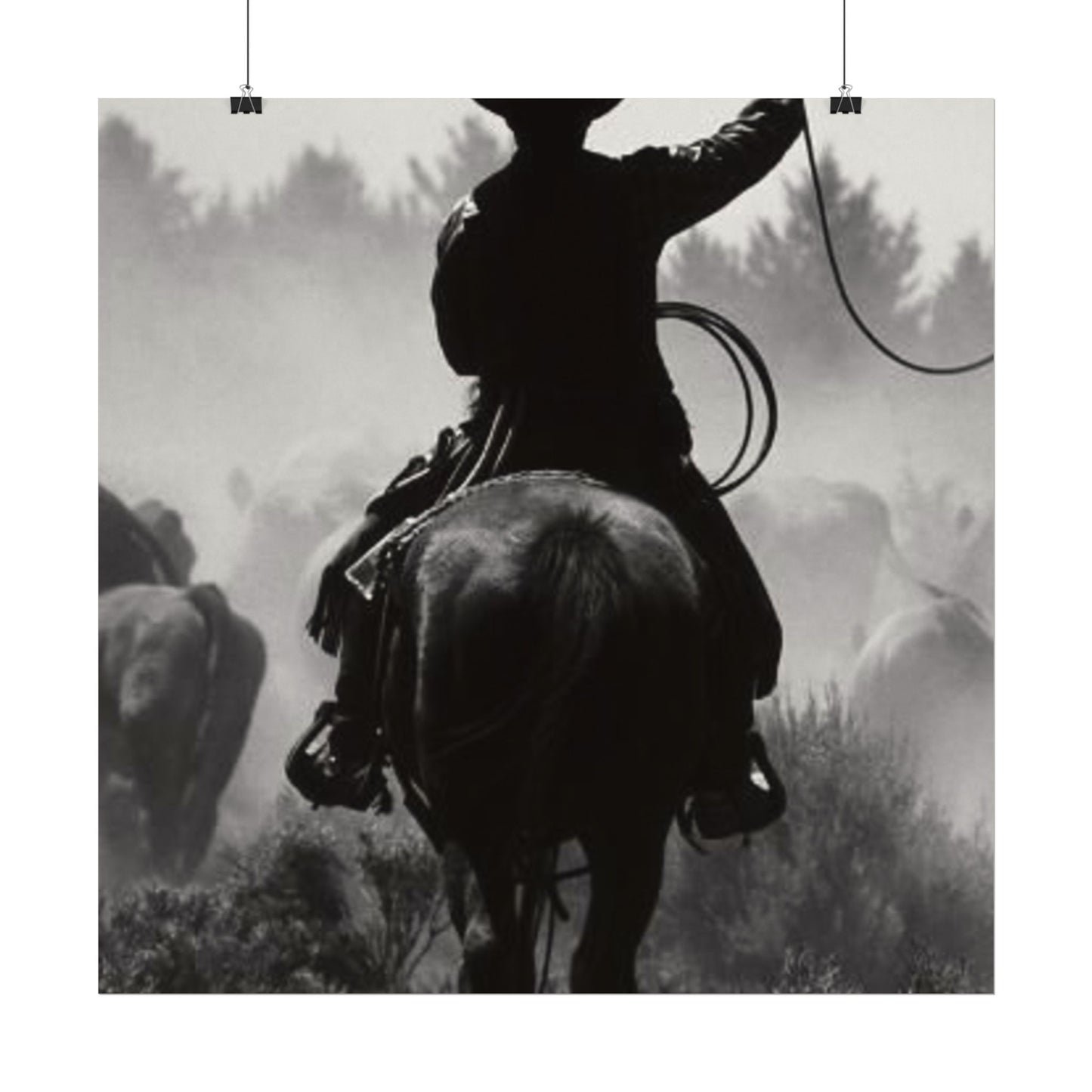 Bones Of The West  – Western Textured Watercolor Matte Posters