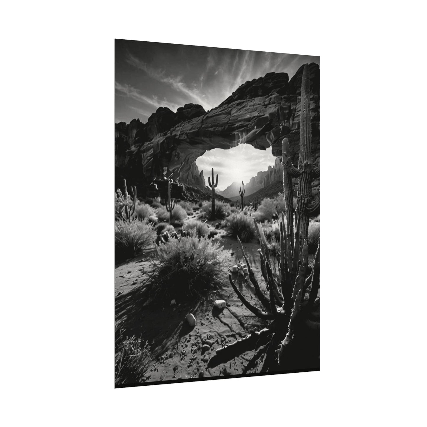 Desert Mornings – Western Textured Watercolor Matte Posters