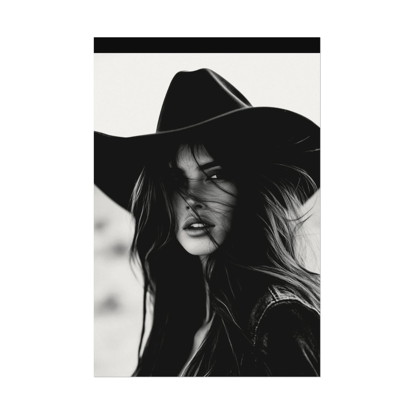 Smoldering Gaze – Western Textured Watercolor Matte Posters