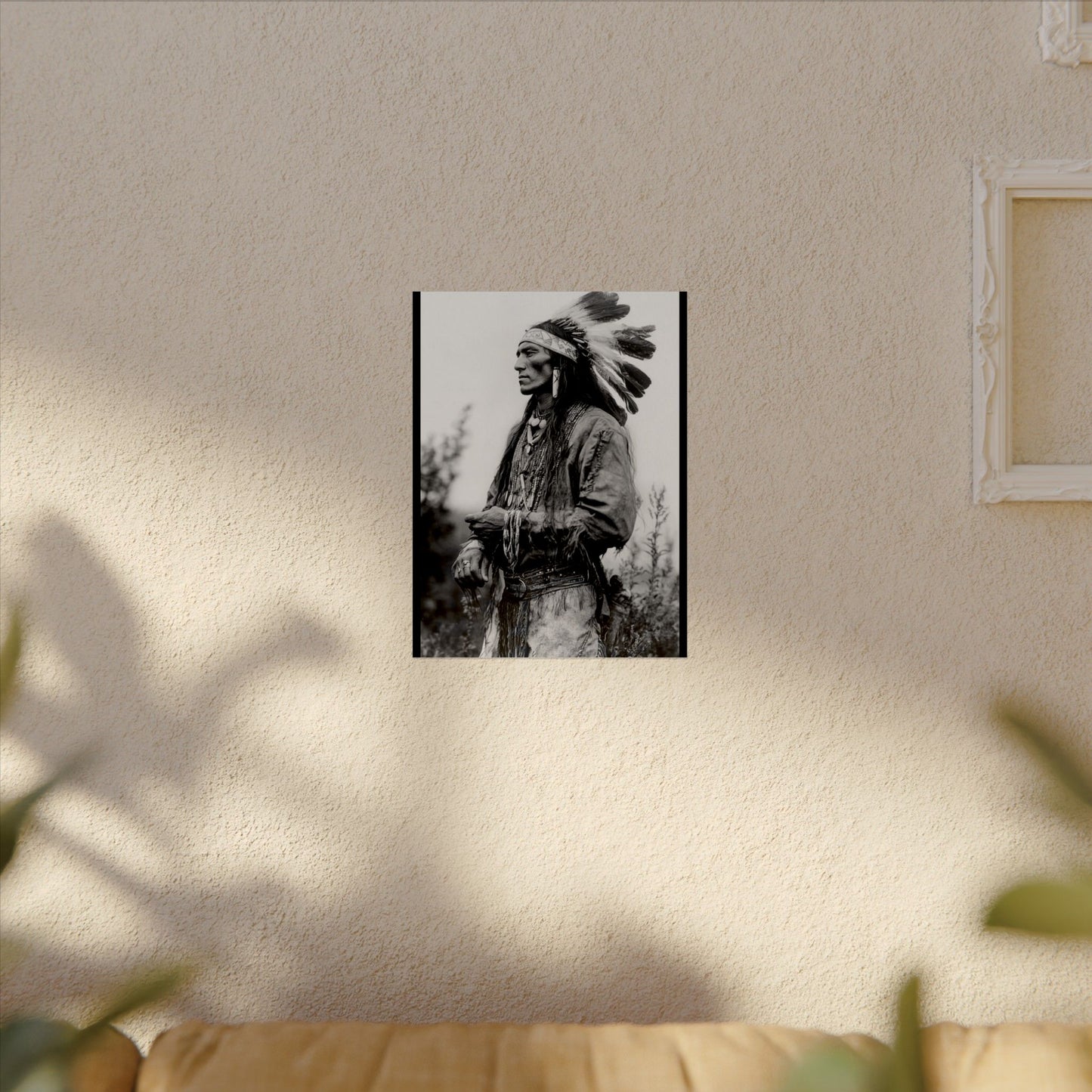 Warriors Gaze – Western Textured Watercolor Matte Posters